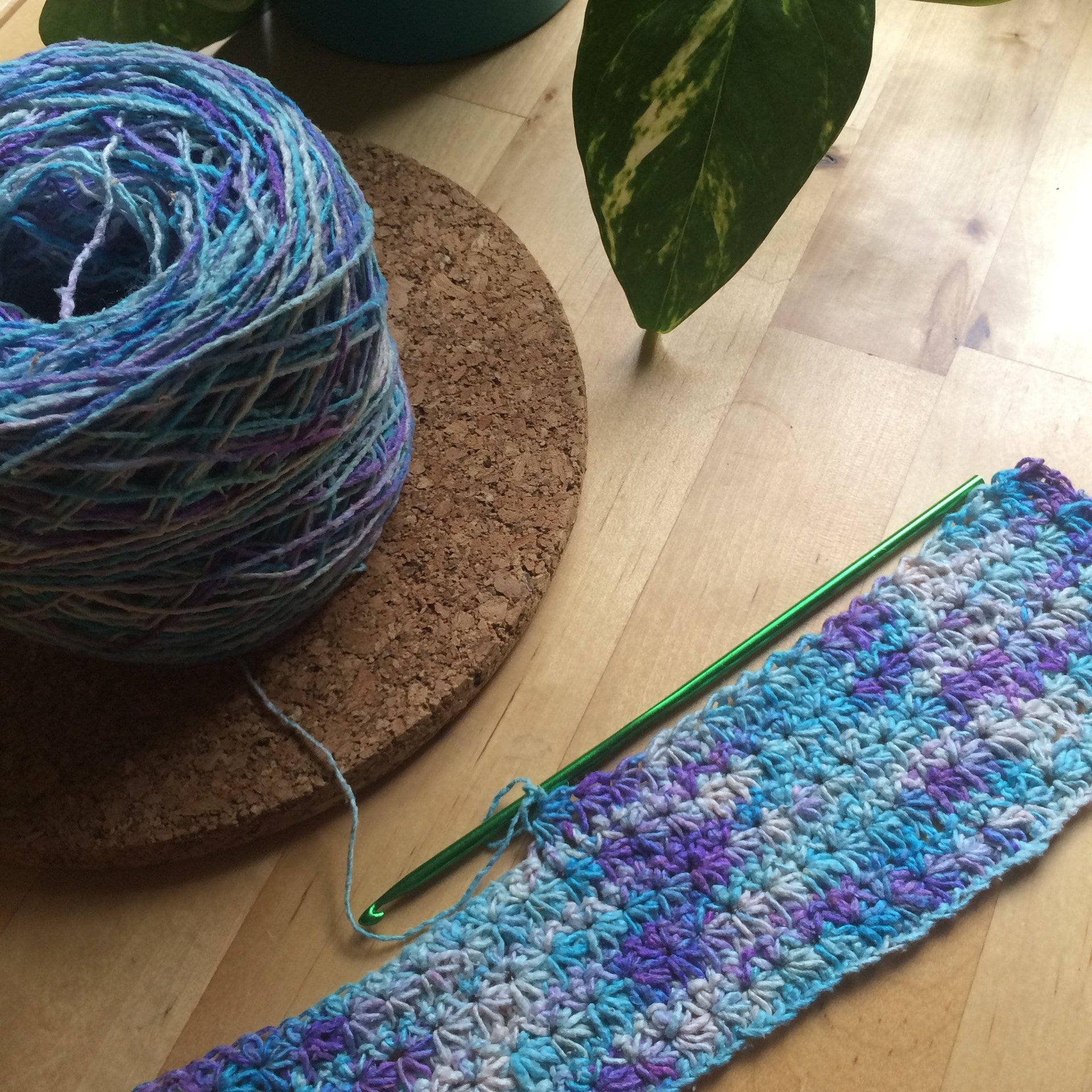 Floral Garden Placemat DIY Knit & Crochet Kit - Silk Craft Project