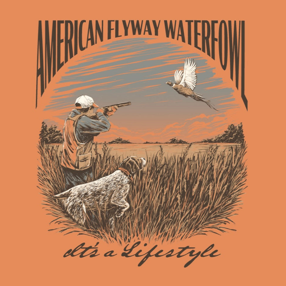 Flying Pheasant Burnt Orange with Pocket