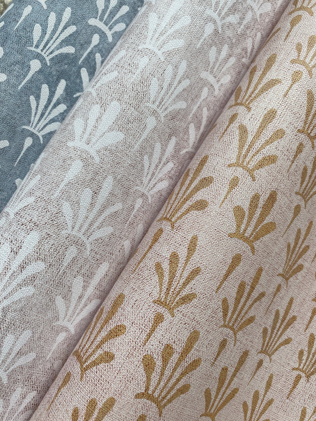 Hyacinth Floral Wallpaper in Blue, White, Pink and Gold