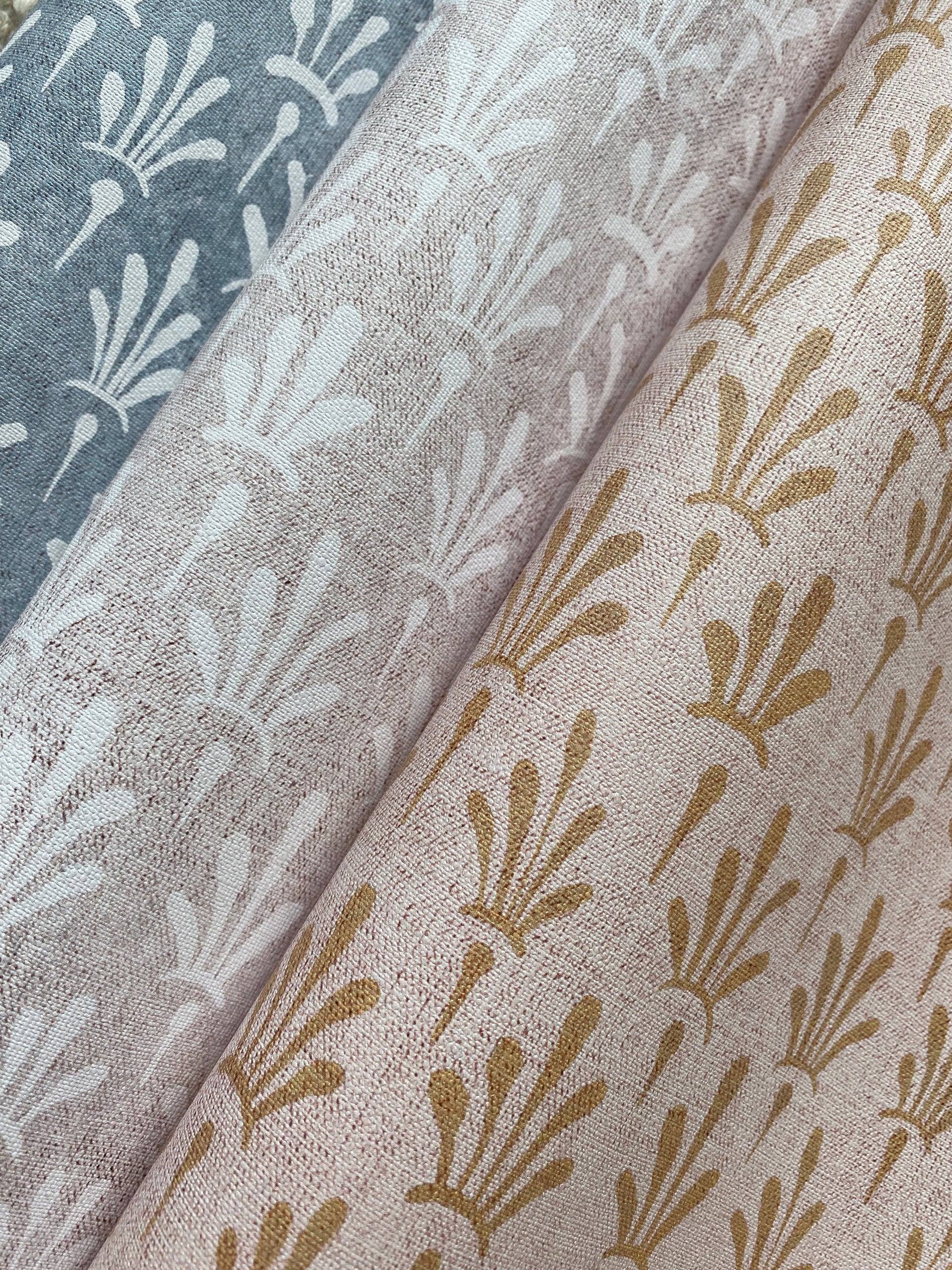 Hyacinth Floral Wallpaper in Blue, White, Pink and Gold