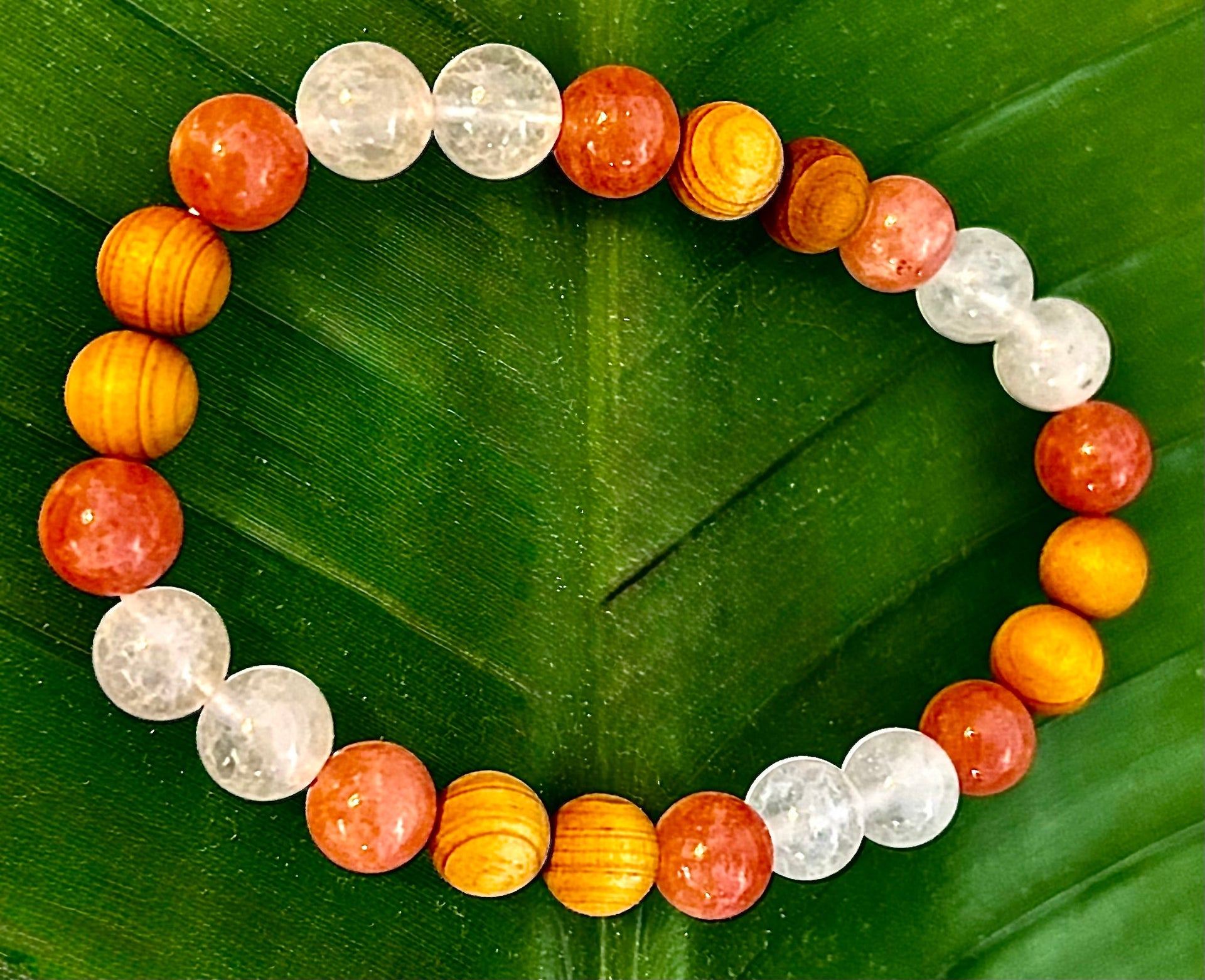 White Witch Intuition and Aura Cleansing Crystal Bead Bracelet