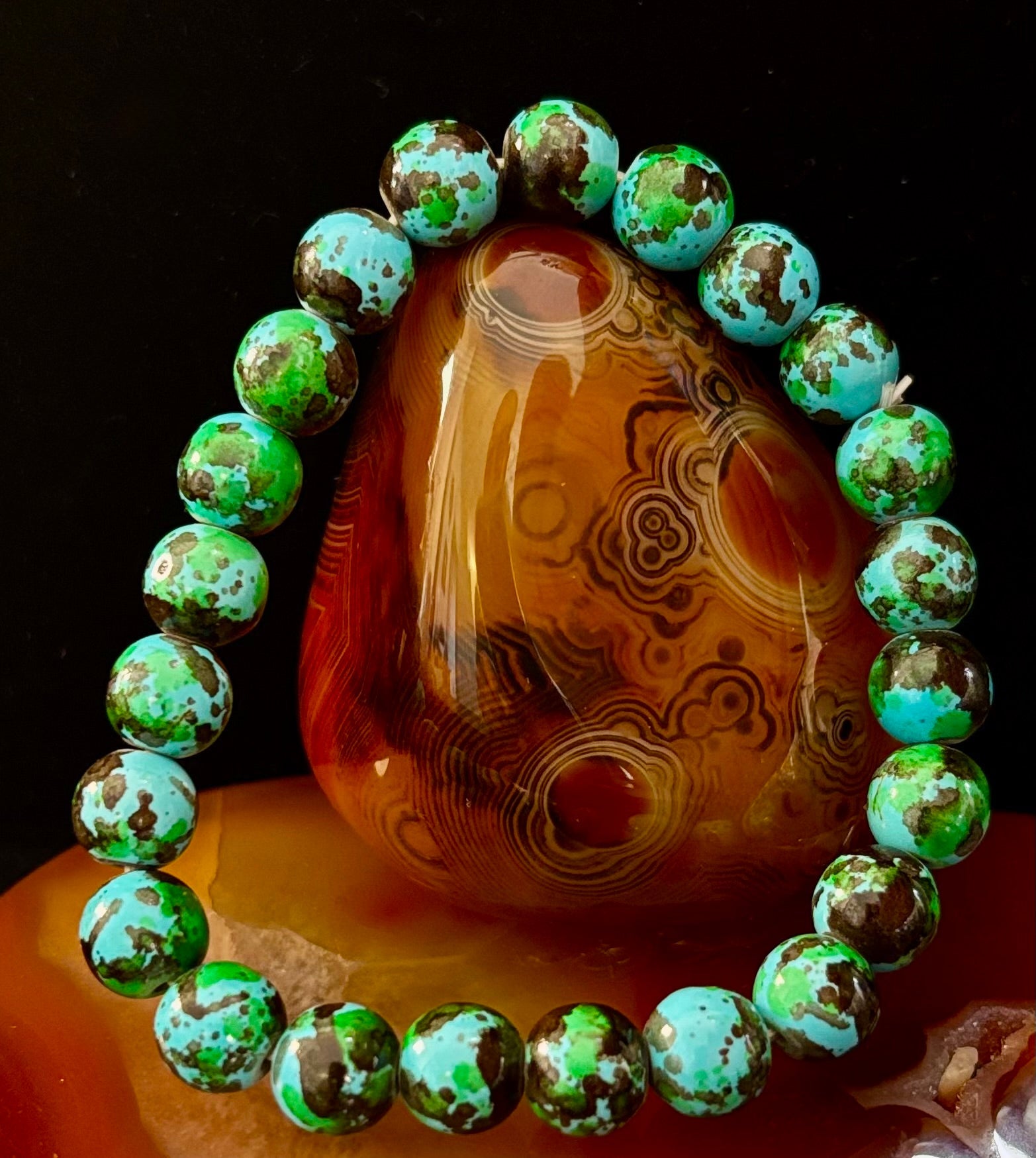 Bohemian Beach Vibes Anti-Anxiety Bracelet – 8mm Calming Beads for Medium Wrists 🌴💆‍♀️🌊