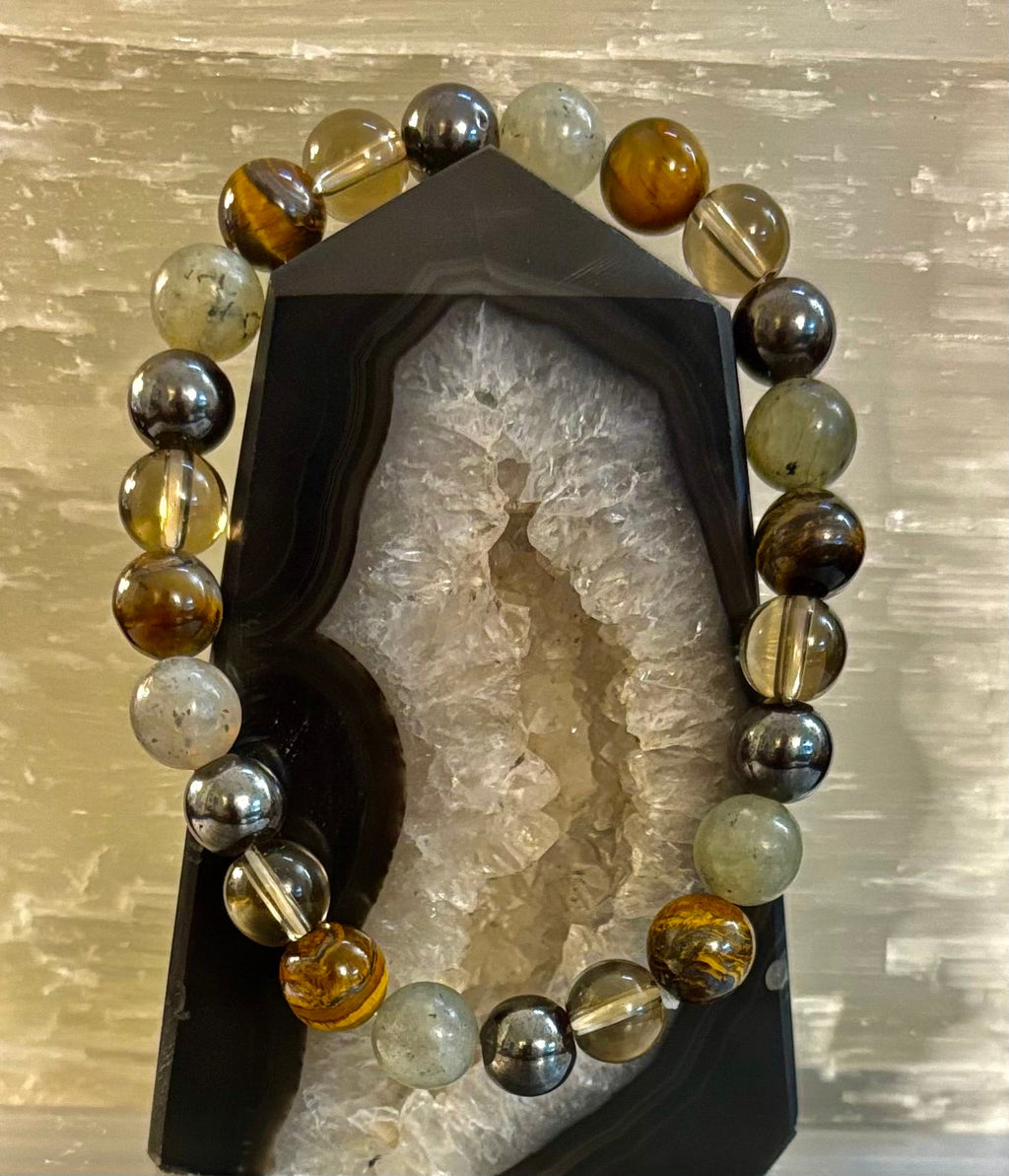 Bohemia Tiger's Eye & Labradorite Protection Bracelet – Medium Wrists