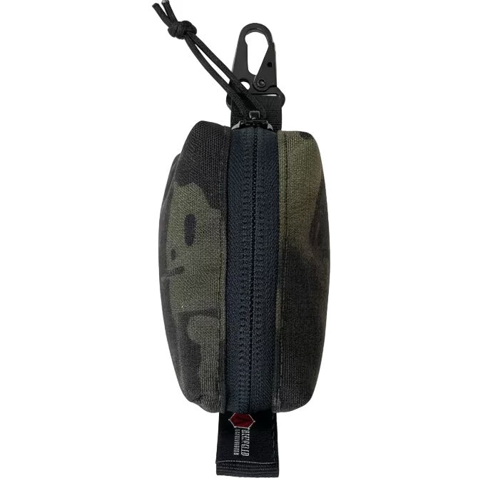 Hot Shot Ranger keychain pouch in a rugged, compact design clipped to a backpack