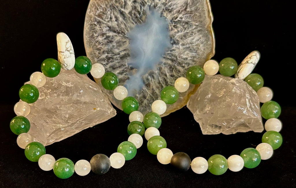 🌿 "Balance & Boldness" Natural Gemstone Bracelet – 10mm Beads | Handmade in the USA