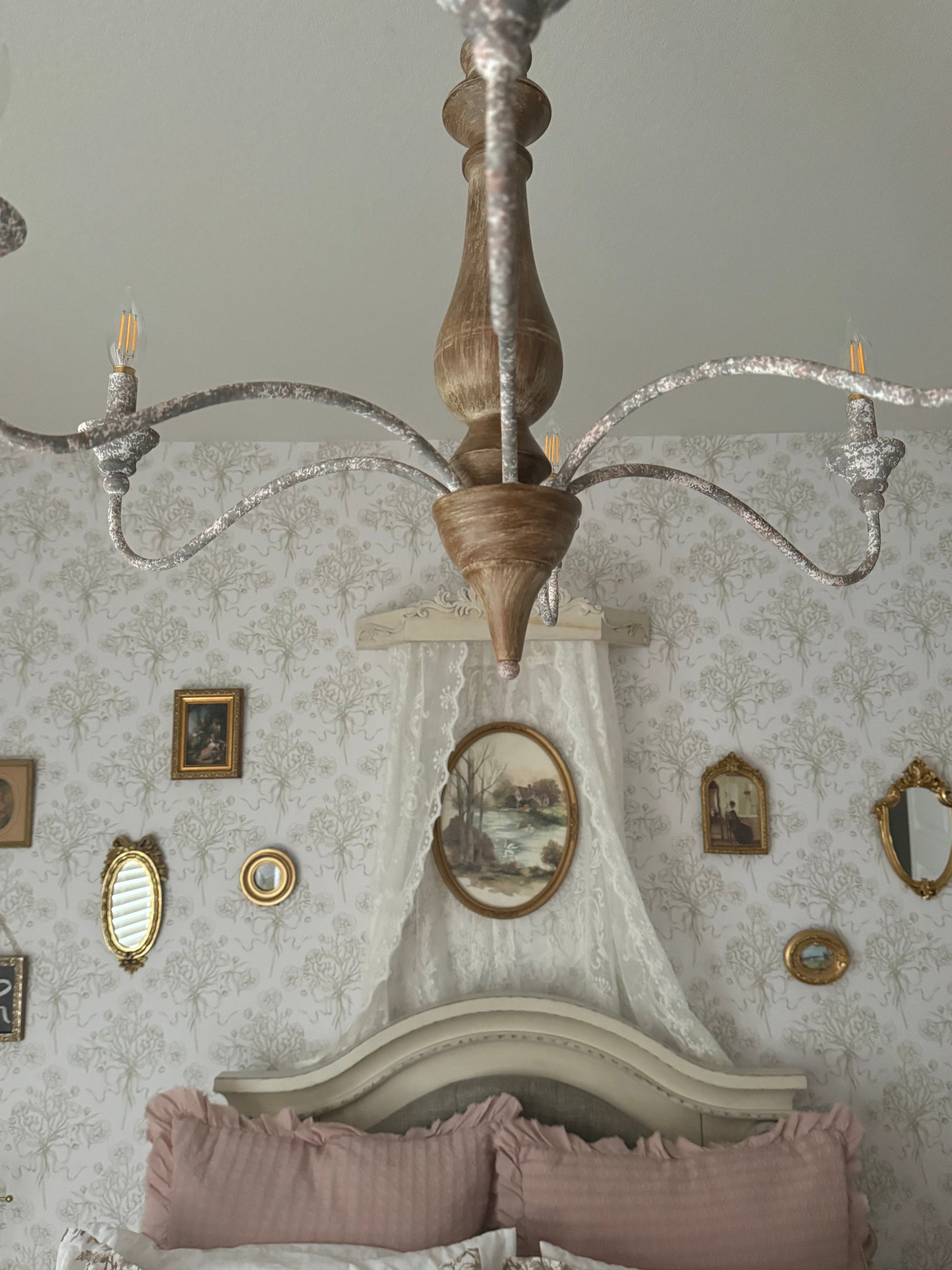 Adeline Floral Wallpaper - Dusty-Rose & Off-White Cottagecore
