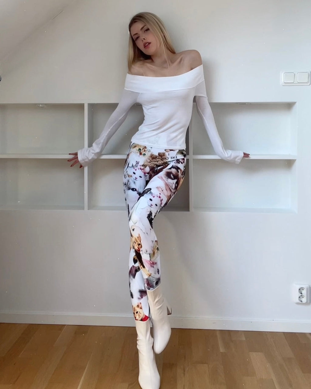 I Like Cats and So Do You High-Waisted Printed Leggings