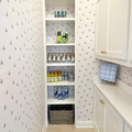 Liz wallpaper pattern in a decorated room setting
