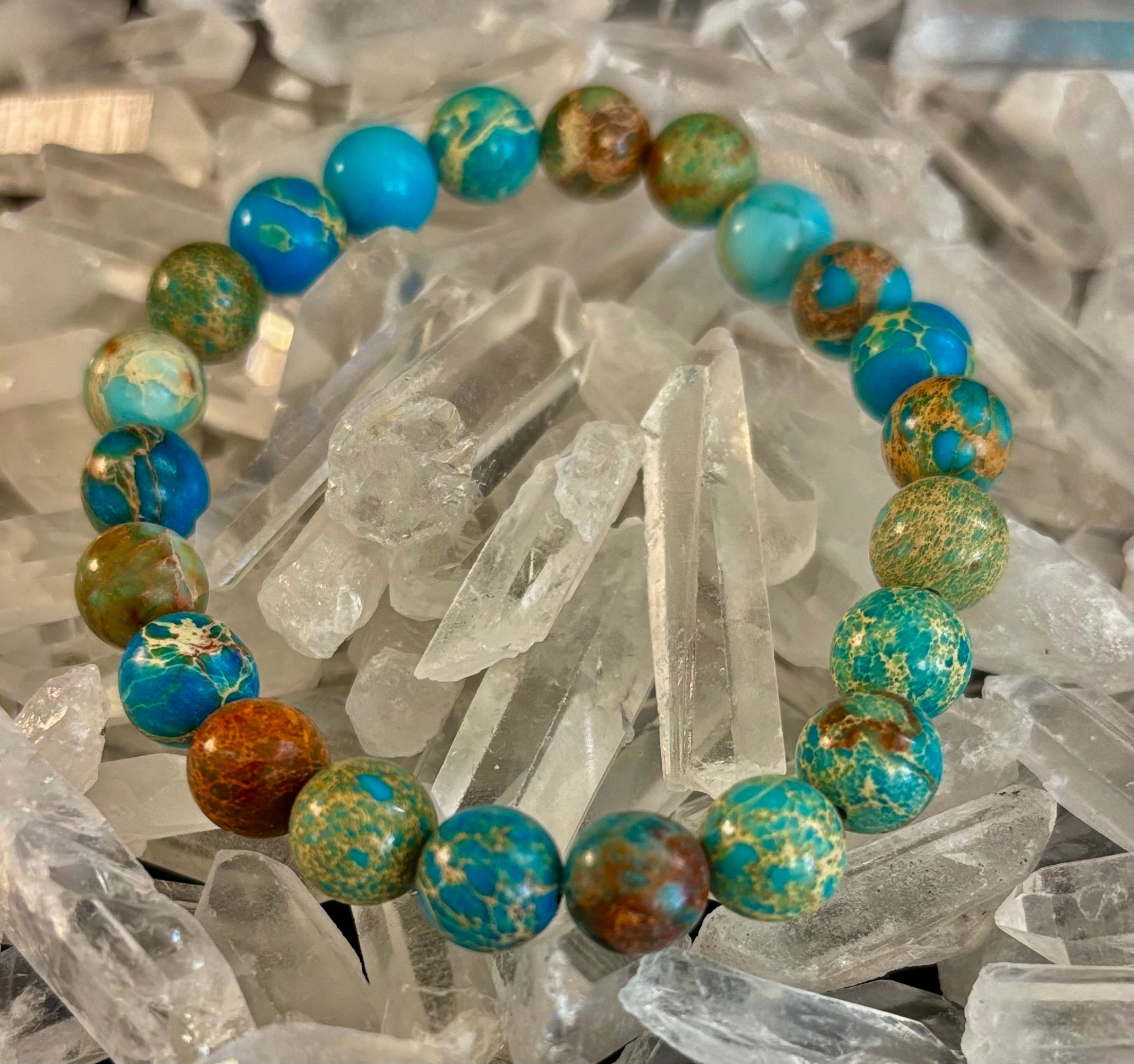 Imperial Jasper Gemstone Bracelet – 8mm Beads | Strength, Balance & Inner Peace