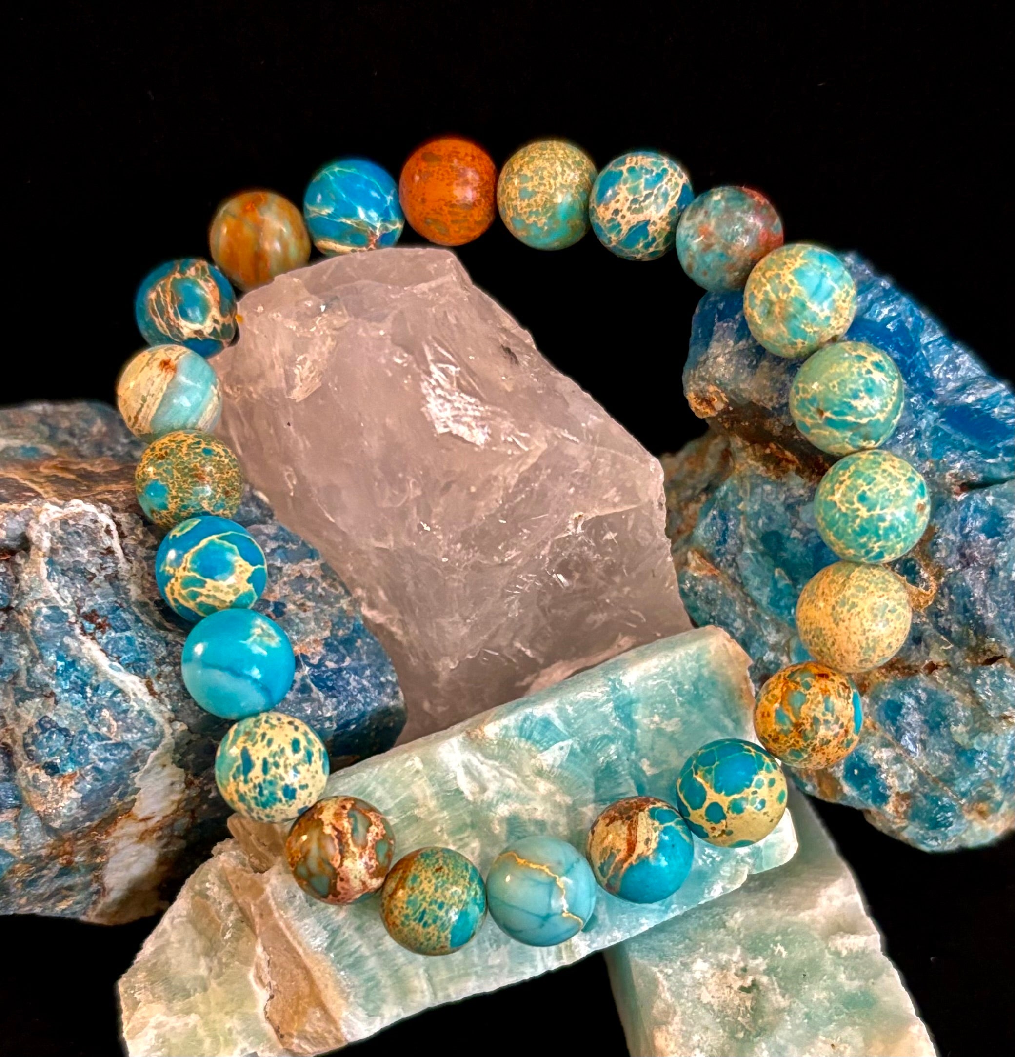 Imperial Jasper Gemstone Bracelet – 8mm Beads | Strength, Balance & Inner Peace