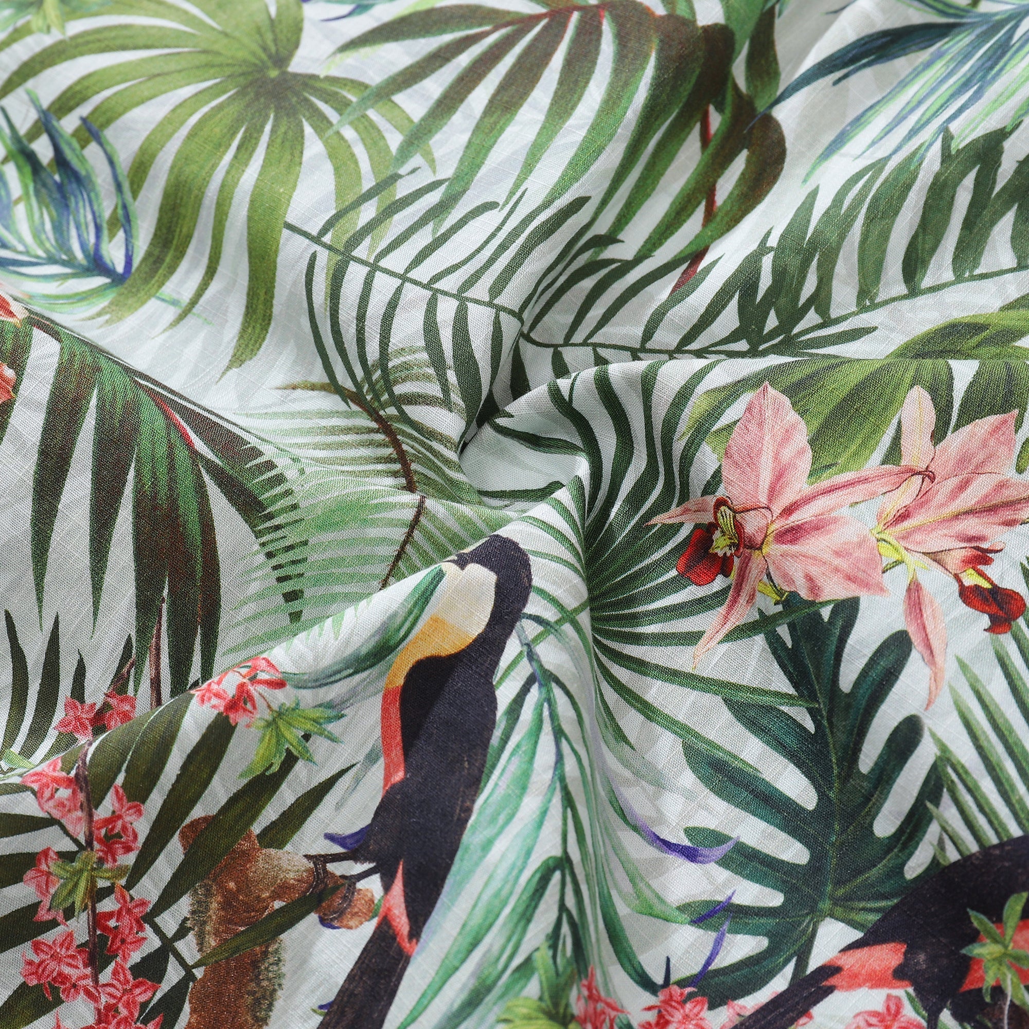 Men's 1930s Vintage Tropical Floral Hawaiian Camp Shirt