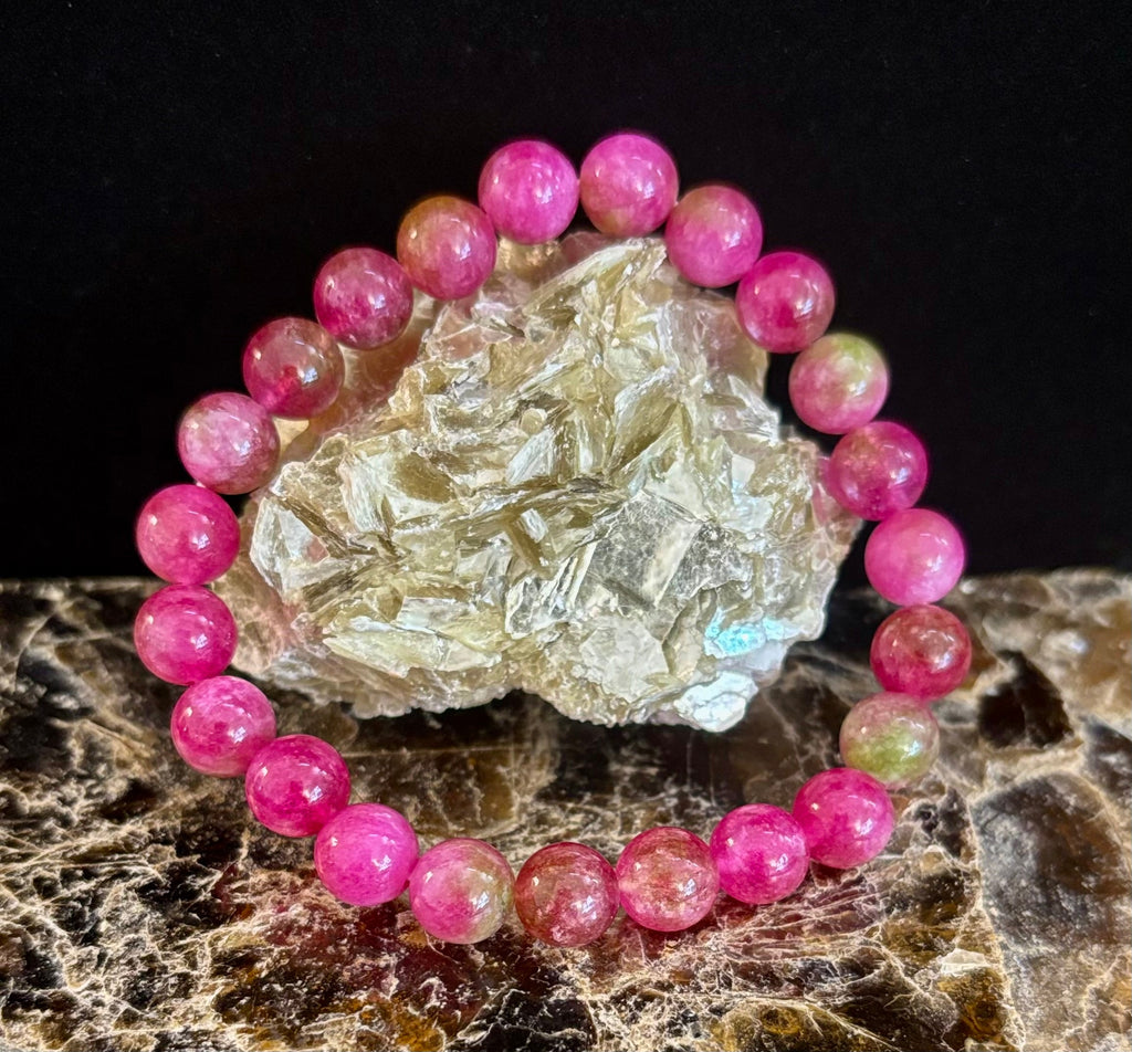 Watermelon Crystal Beaded Bracelet – Joyful Energy & Heart Healing 🍉✨