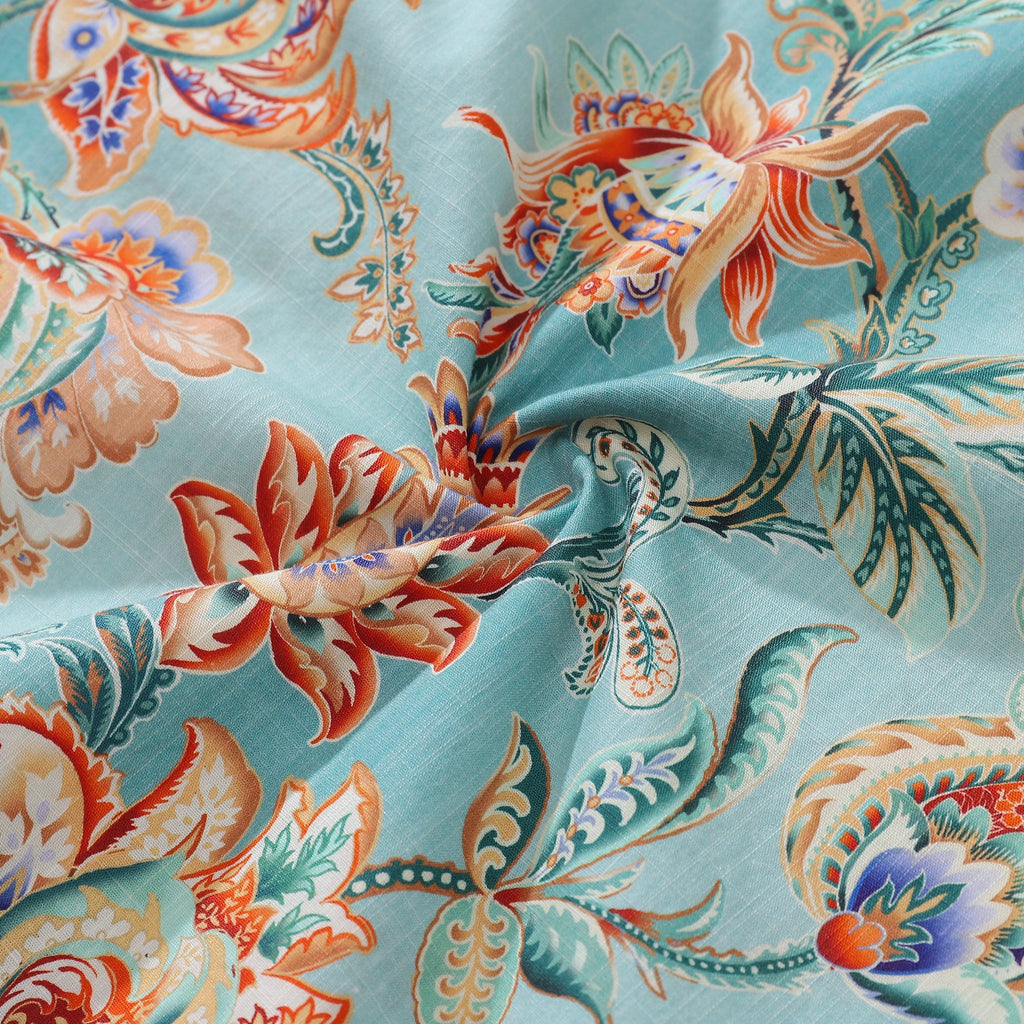 Men's Tree of Life Floral Hawaiian Shirt in Cotton Camp Collar