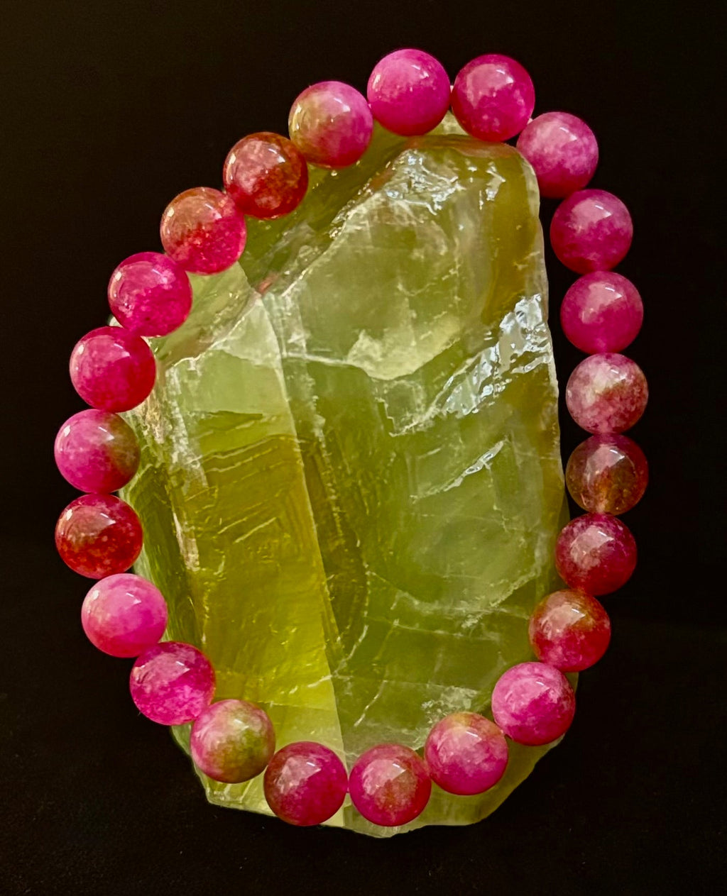 Watermelon Crystal Beaded Bracelet – Joyful Energy & Heart Healing 🍉✨