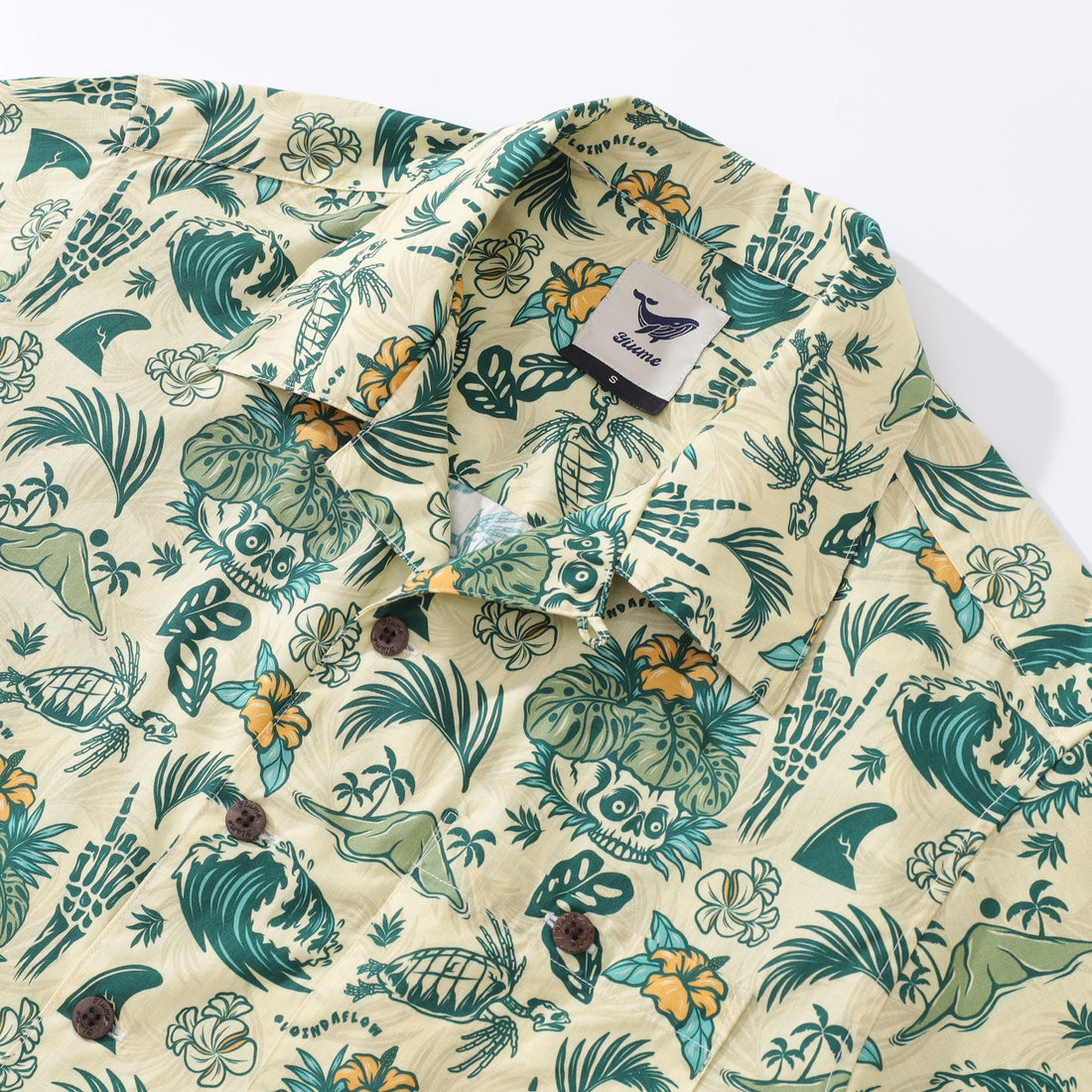 Men's Tropical Surf Punk Hawaiian Shirt Cotton Camp Collar