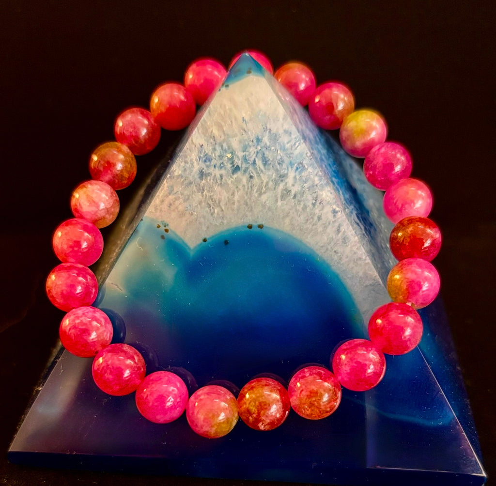Watermelon Crystal Beaded Bracelet – Joyful Energy & Heart Healing 🍉✨