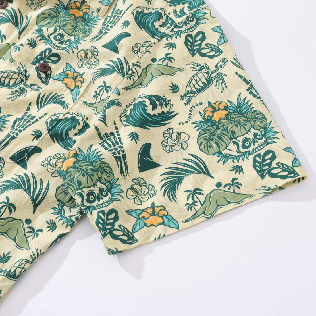 Men's Tropical Surf Punk Hawaiian Shirt Cotton Camp Collar