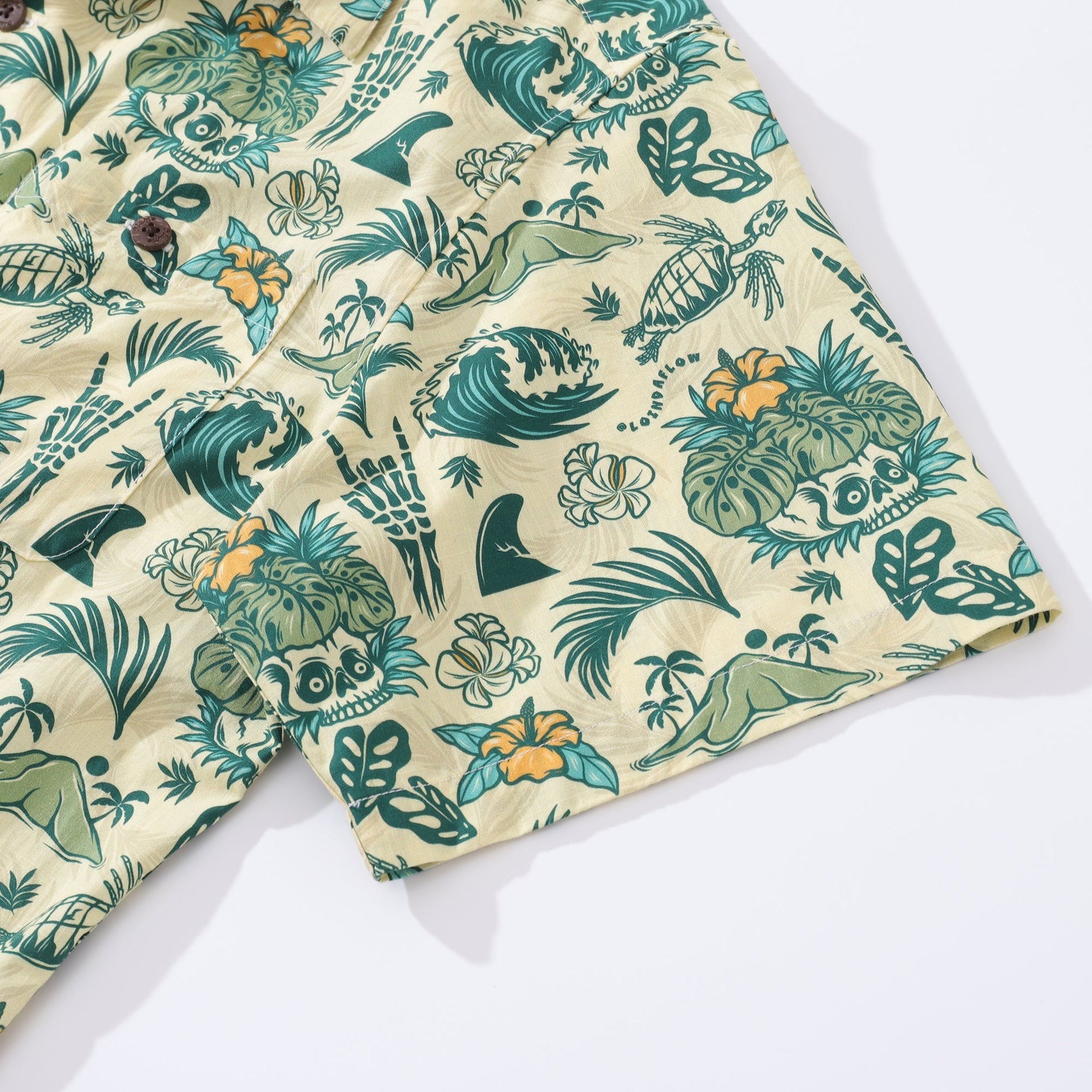 Men's Tropical Surf Punk Hawaiian Shirt Cotton Camp Collar