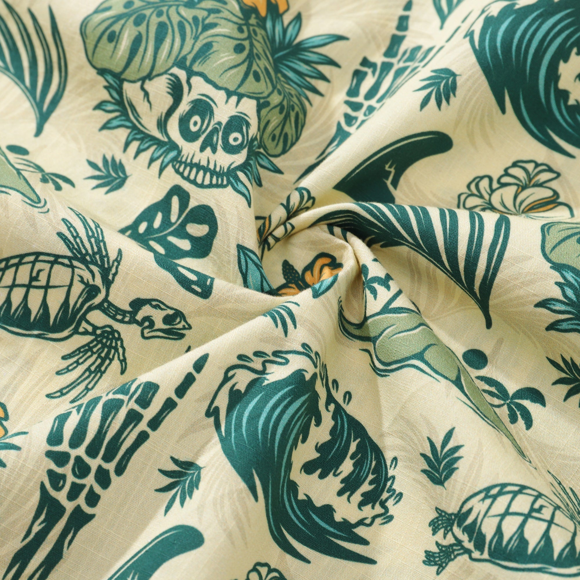 Men's Tropical Surf Punk Hawaiian Shirt Cotton Camp Collar