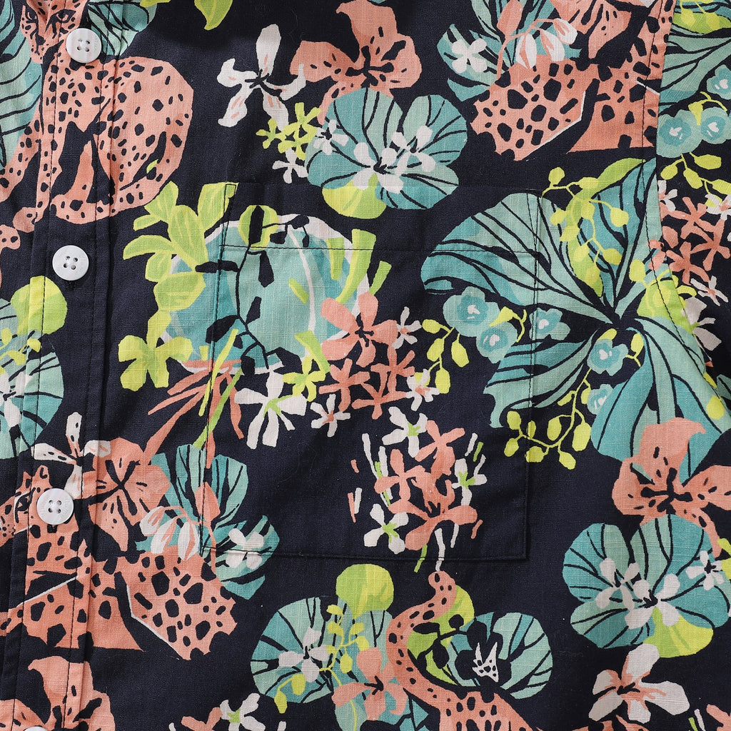 Men's Tropical Rainforest Floral Button-down Hawaiian Shirt