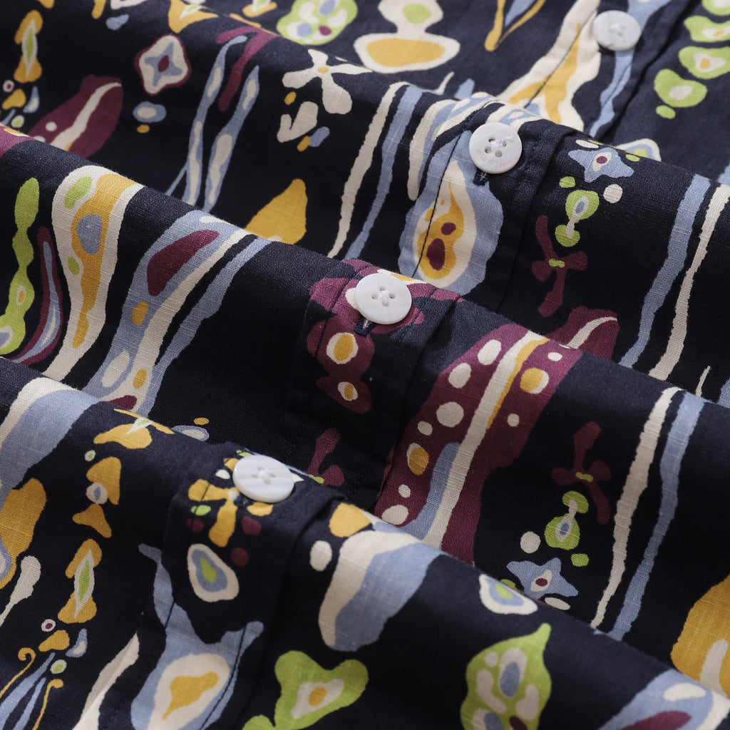 Men's Hawaiian Shirt Valley of the Worms Print Cotton Aloha Top