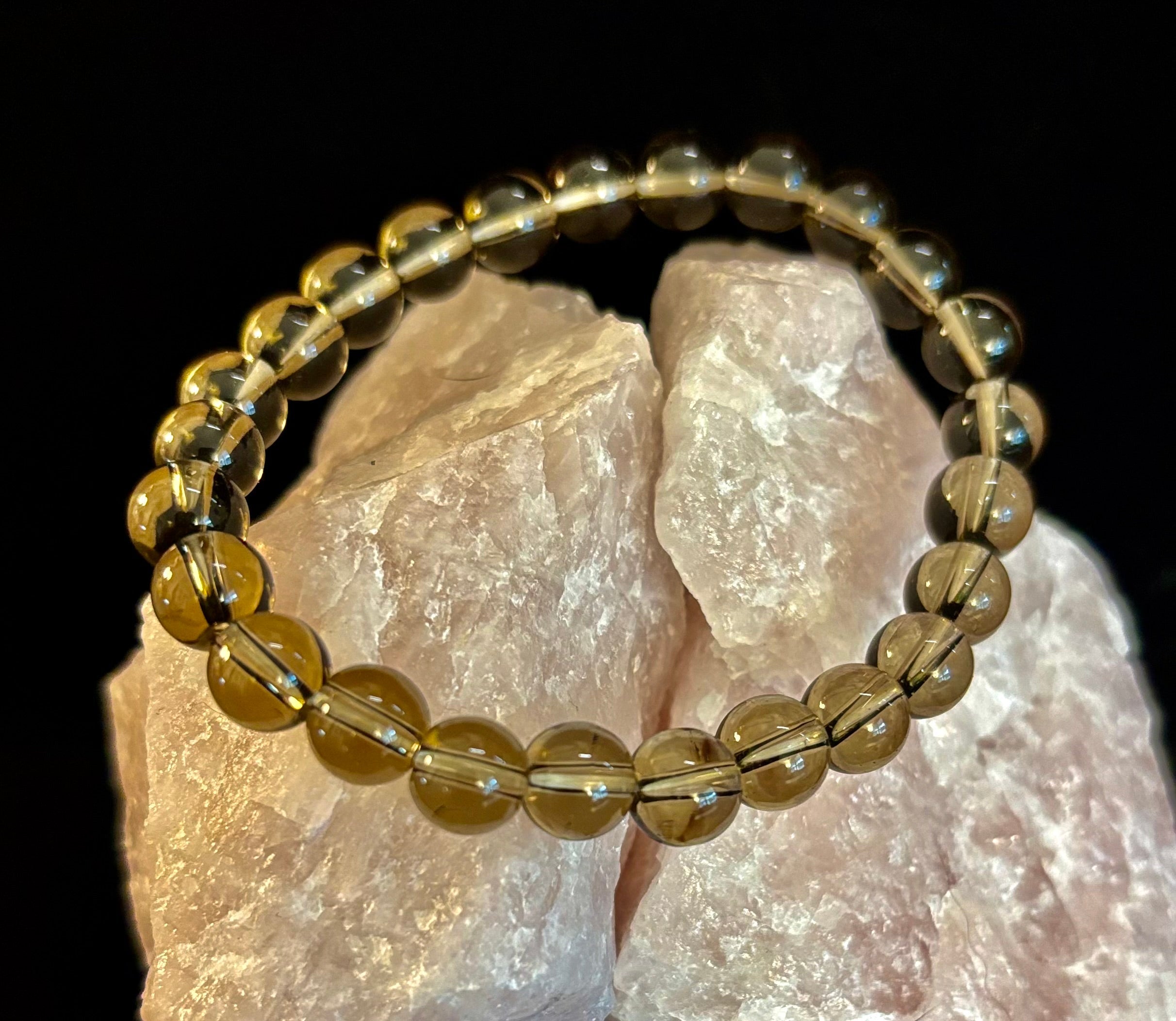 Smoky Quartz Bracelet – 8mm Natural Crystal for Grounding, Protection & Clarity