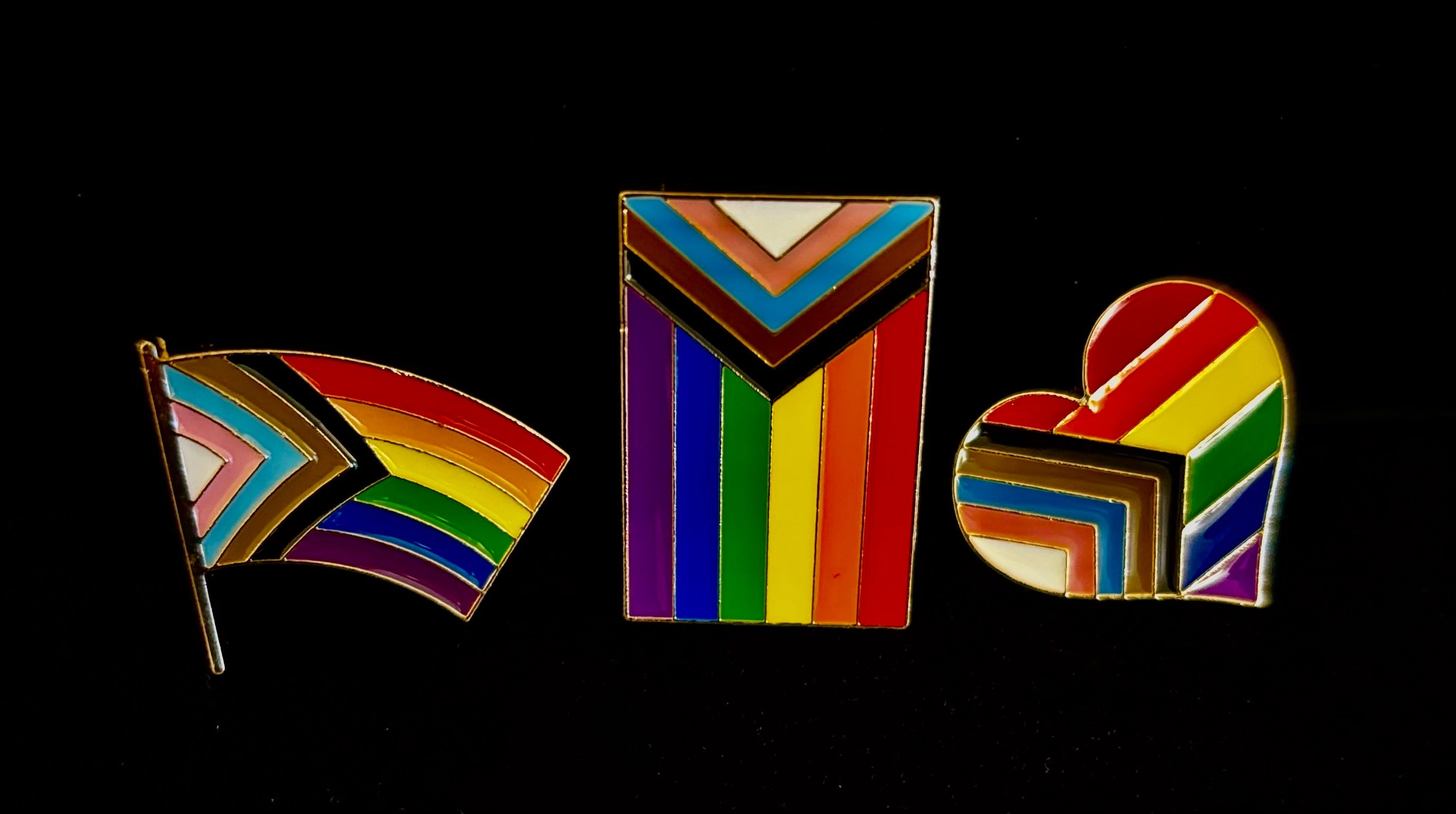 LGBTQ+ Rainbow Pride Flag Enamel Pin – Many Fabulous Styles