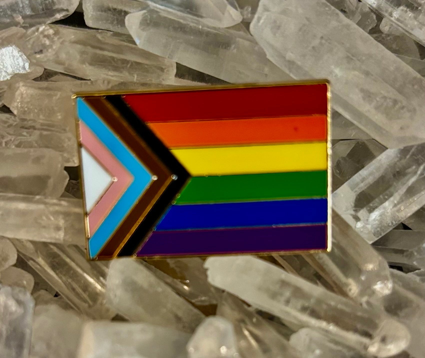 LGBTQ+ Rainbow Pride Flag Enamel Pin – Many Fabulous Styles