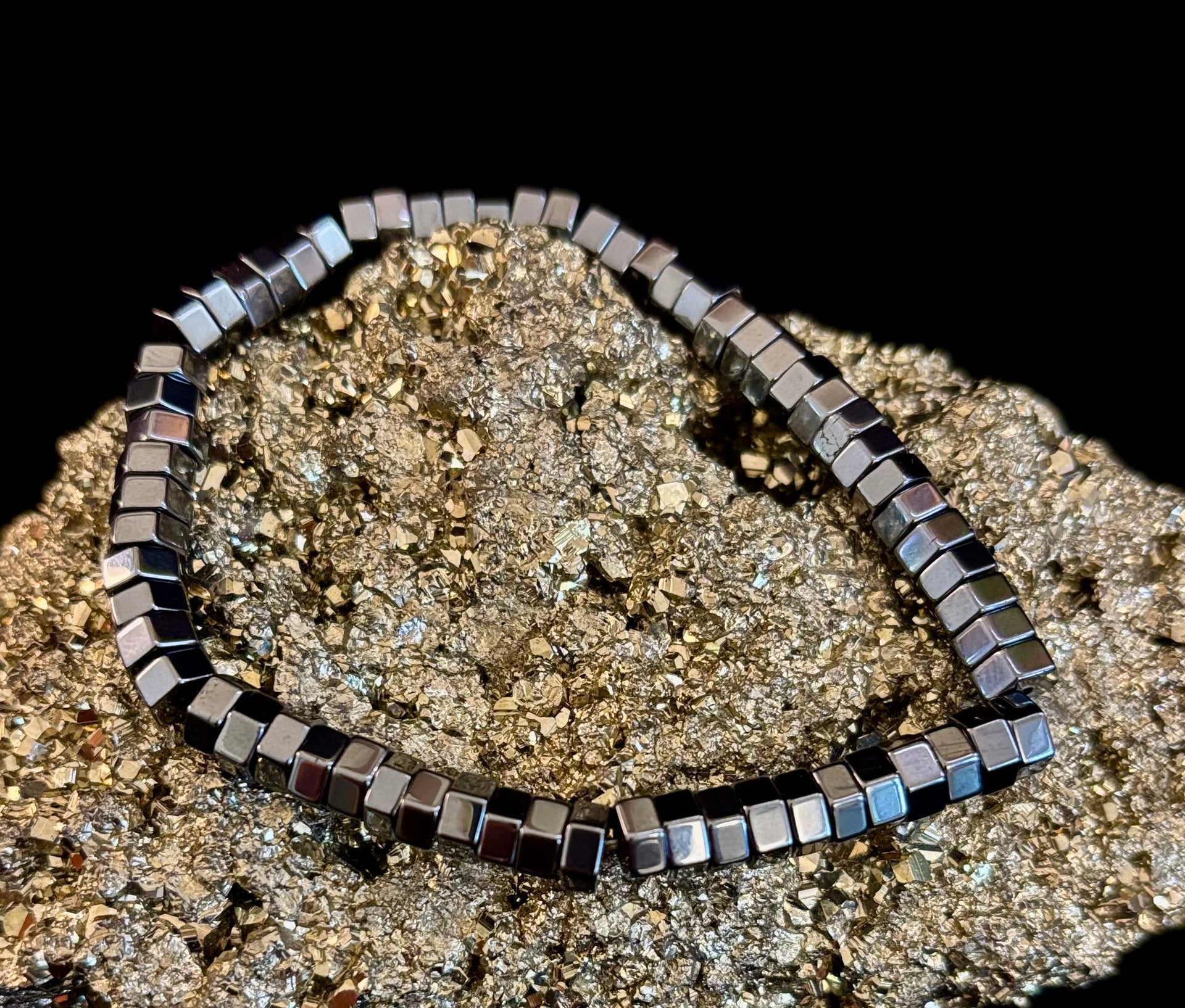 Retro Geometric Beaded Bracelet – Built for Large to Extra Large Wrists