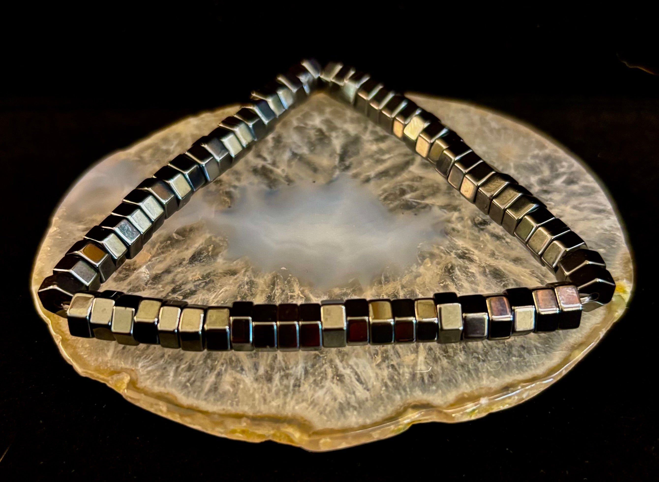 Retro Geometric Beaded Bracelet – Built for Large to Extra Large Wrists