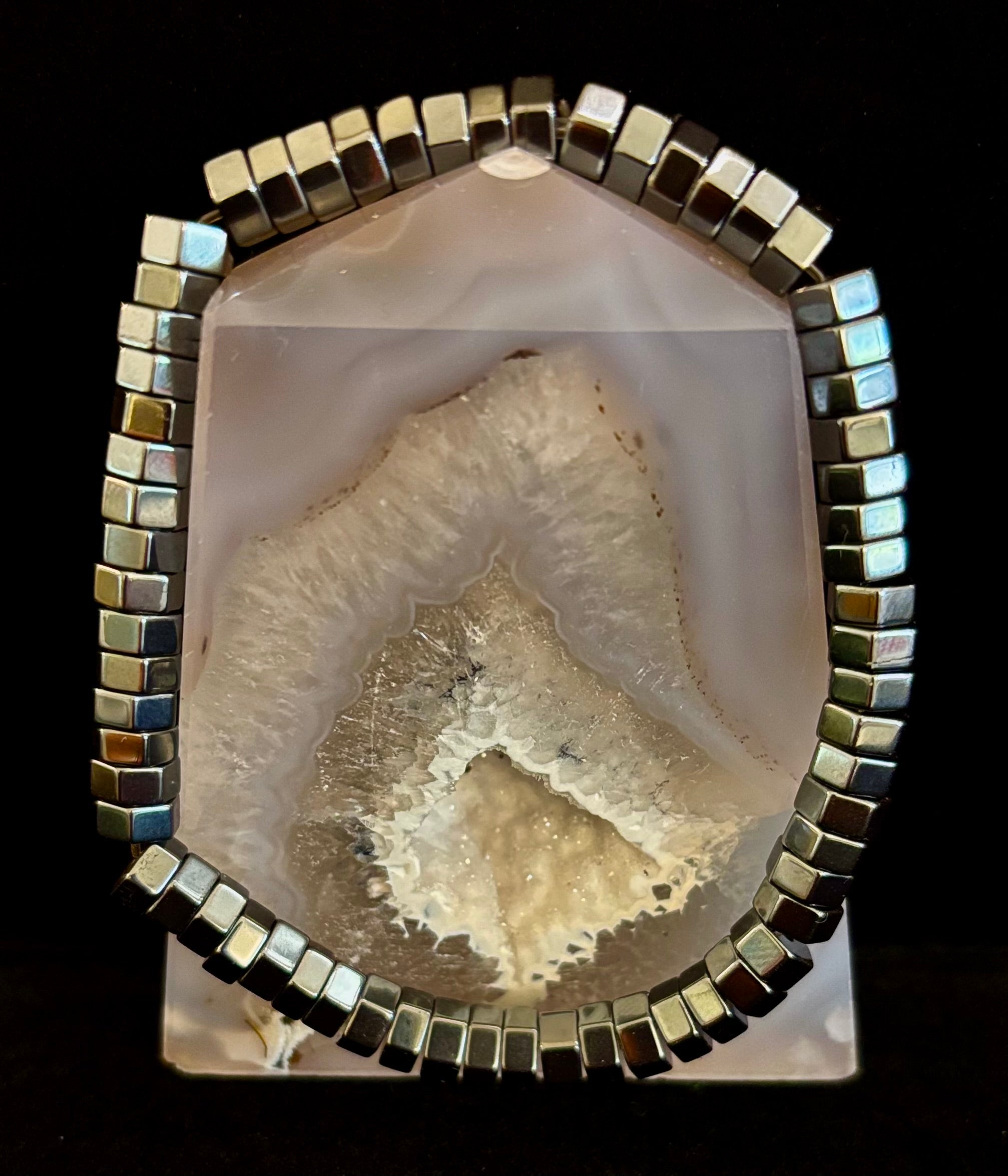 Retro Geometric Beaded Bracelet – Built for Large to Extra Large Wrists