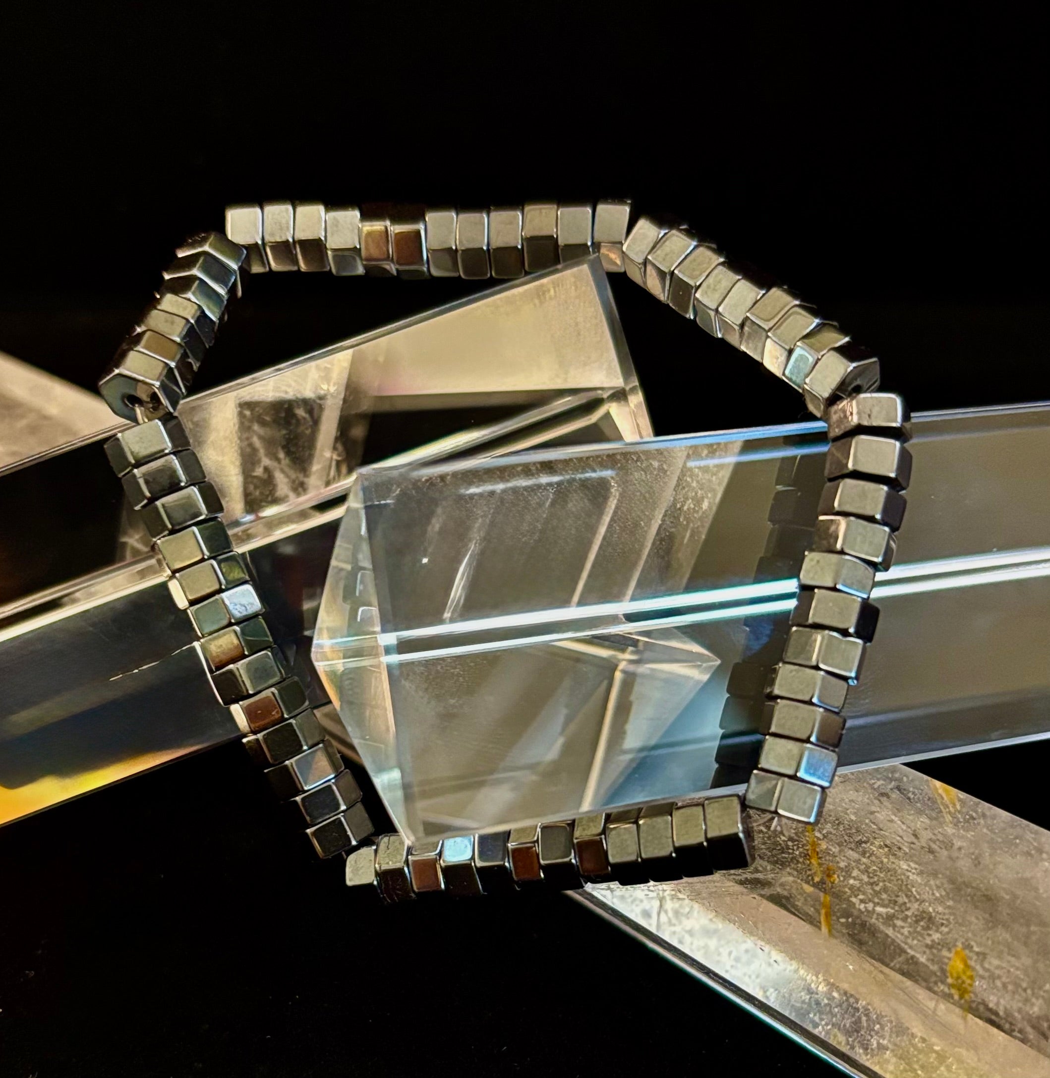 Retro Geometric Beaded Bracelet – Built for Large to Extra Large Wrists