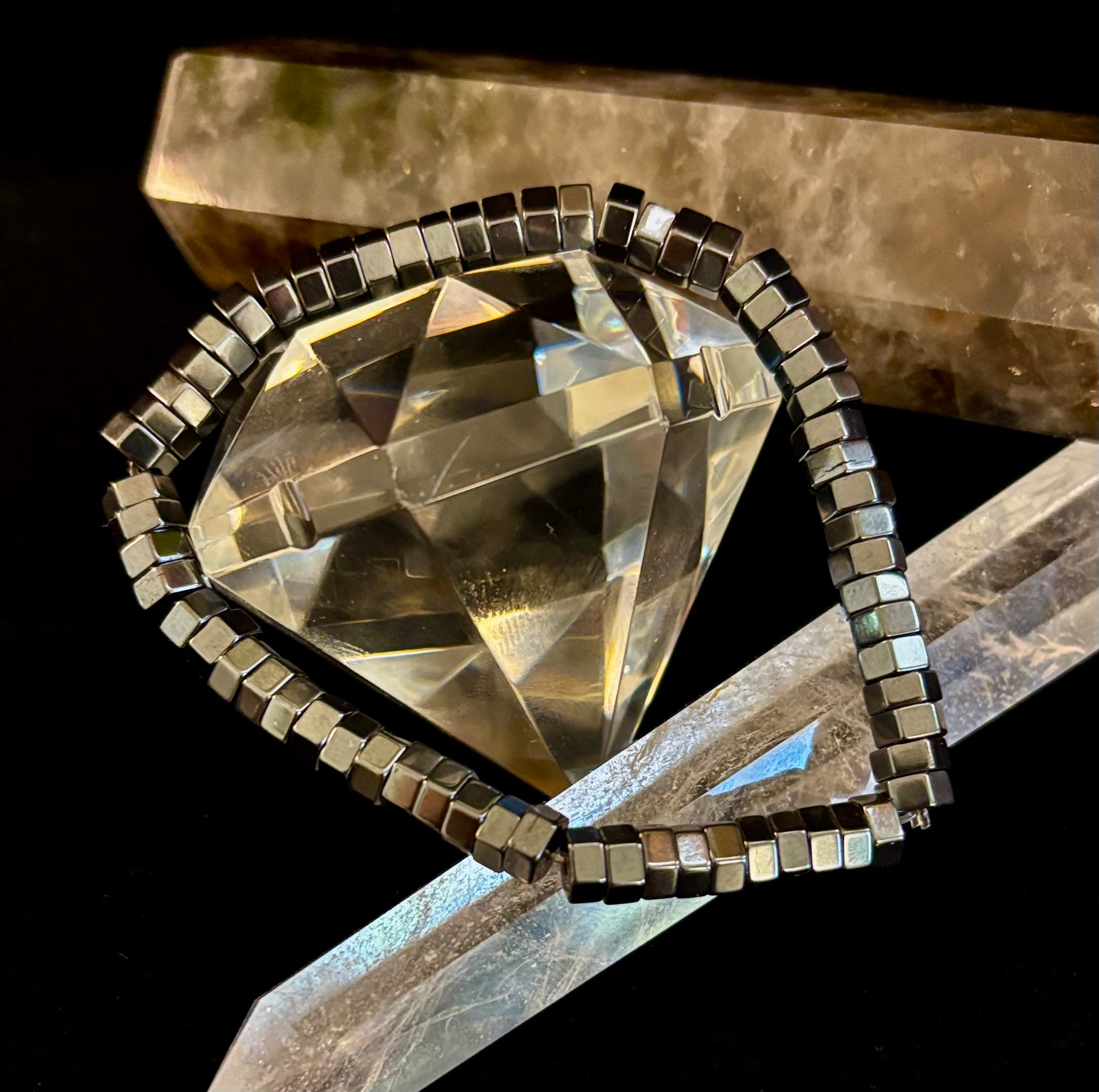 Retro Geometric Beaded Bracelet – Built for Large to Extra Large Wrists