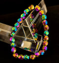 Rainbow Style Geometric Beaded Bracelet – LGBTQ+ Pride & Power for Medium and Large Wrists