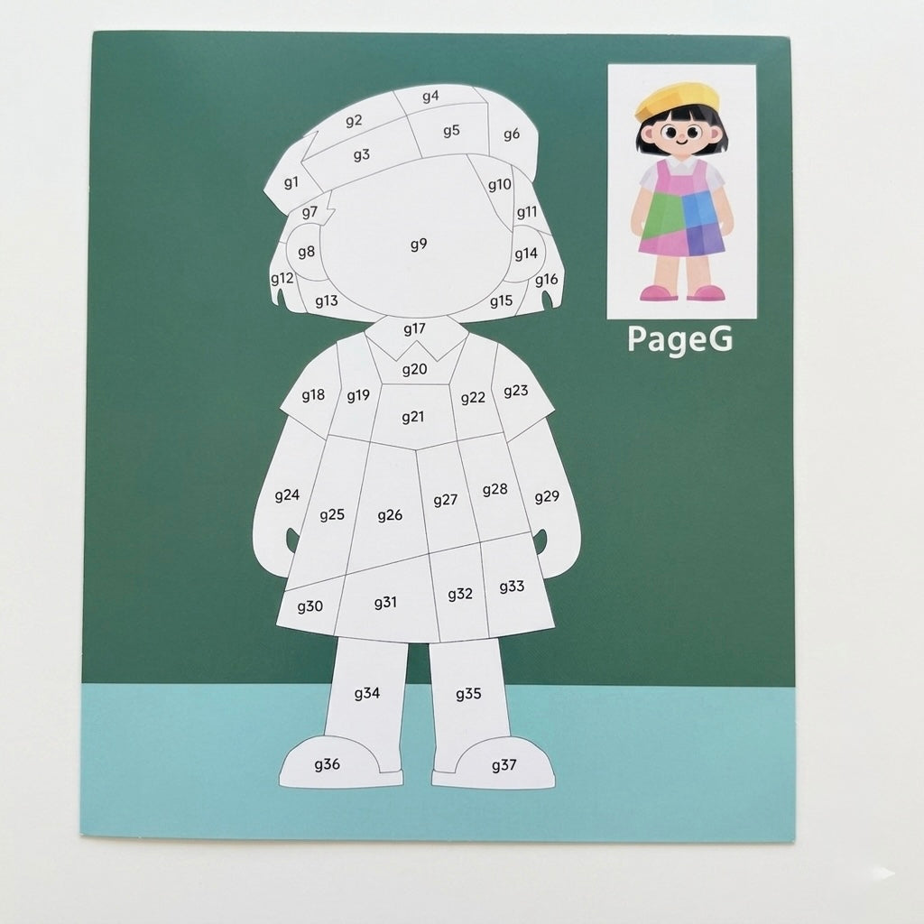 Kids' DIY Sticker Puzzle Painting Kit | Mess-Free Montessori Travel Toy