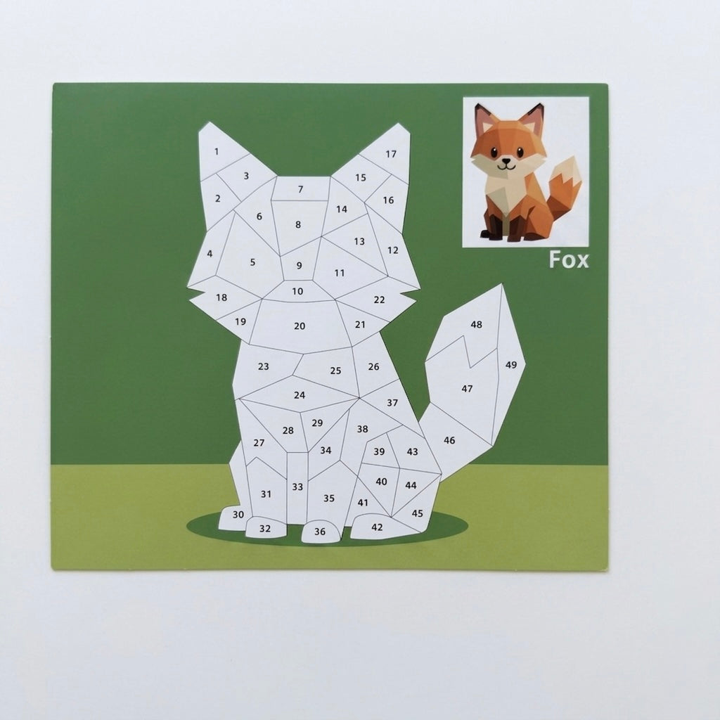 Kids' DIY Sticker Puzzle Painting Kit | Mess-Free Montessori Travel Toy