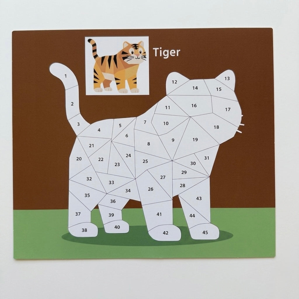 Kids' DIY Sticker Puzzle Painting Kit | Mess-Free Montessori Travel Toy