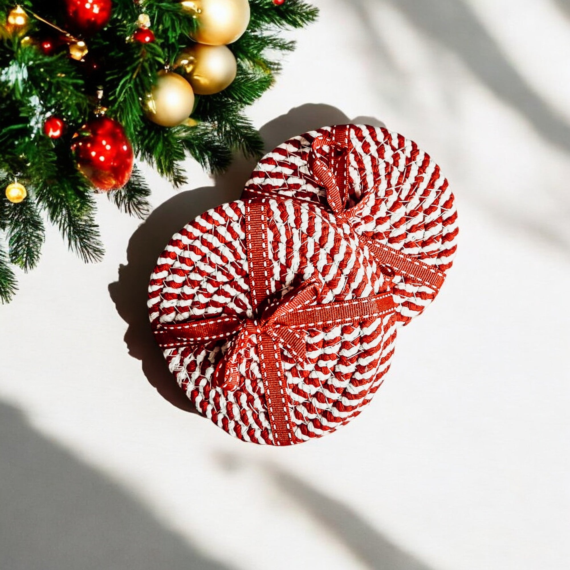 Candy Cane Coaster 4pk