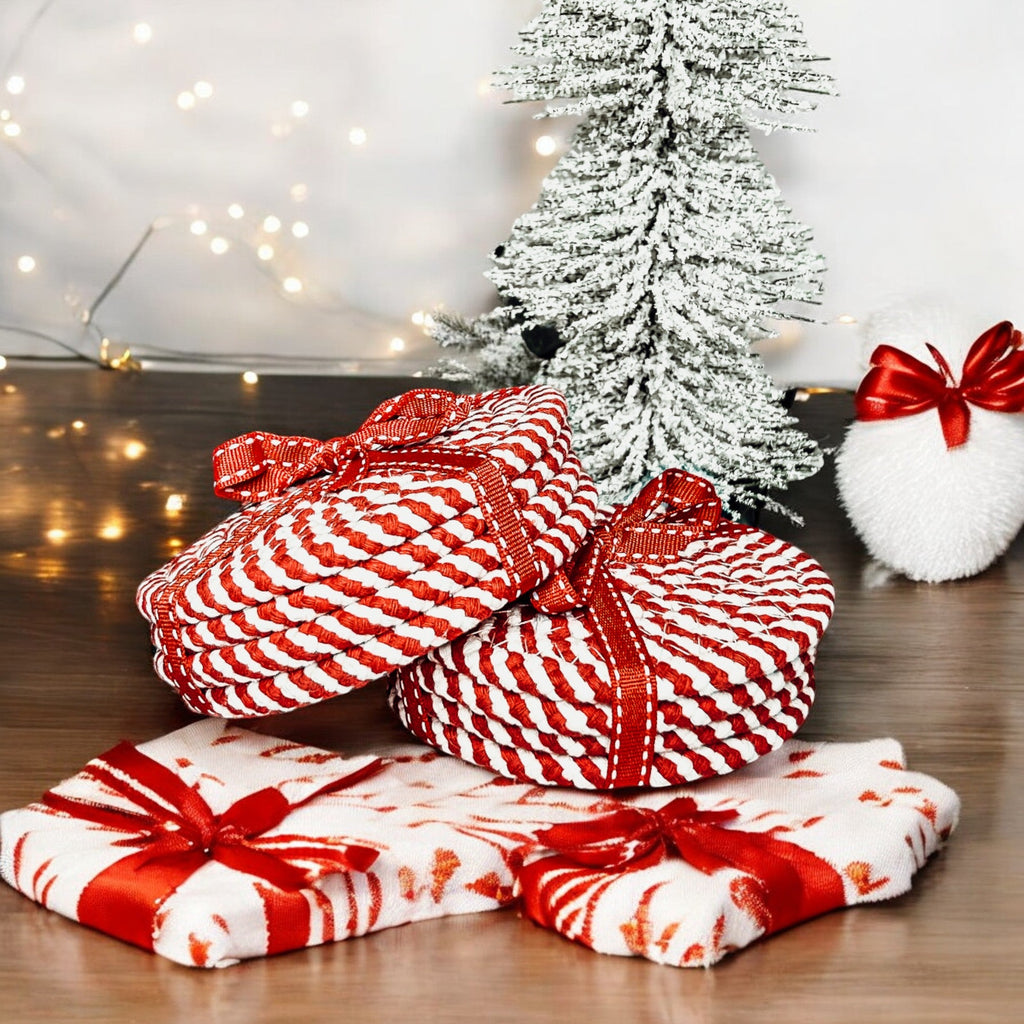 Candy Cane Coaster 4pk