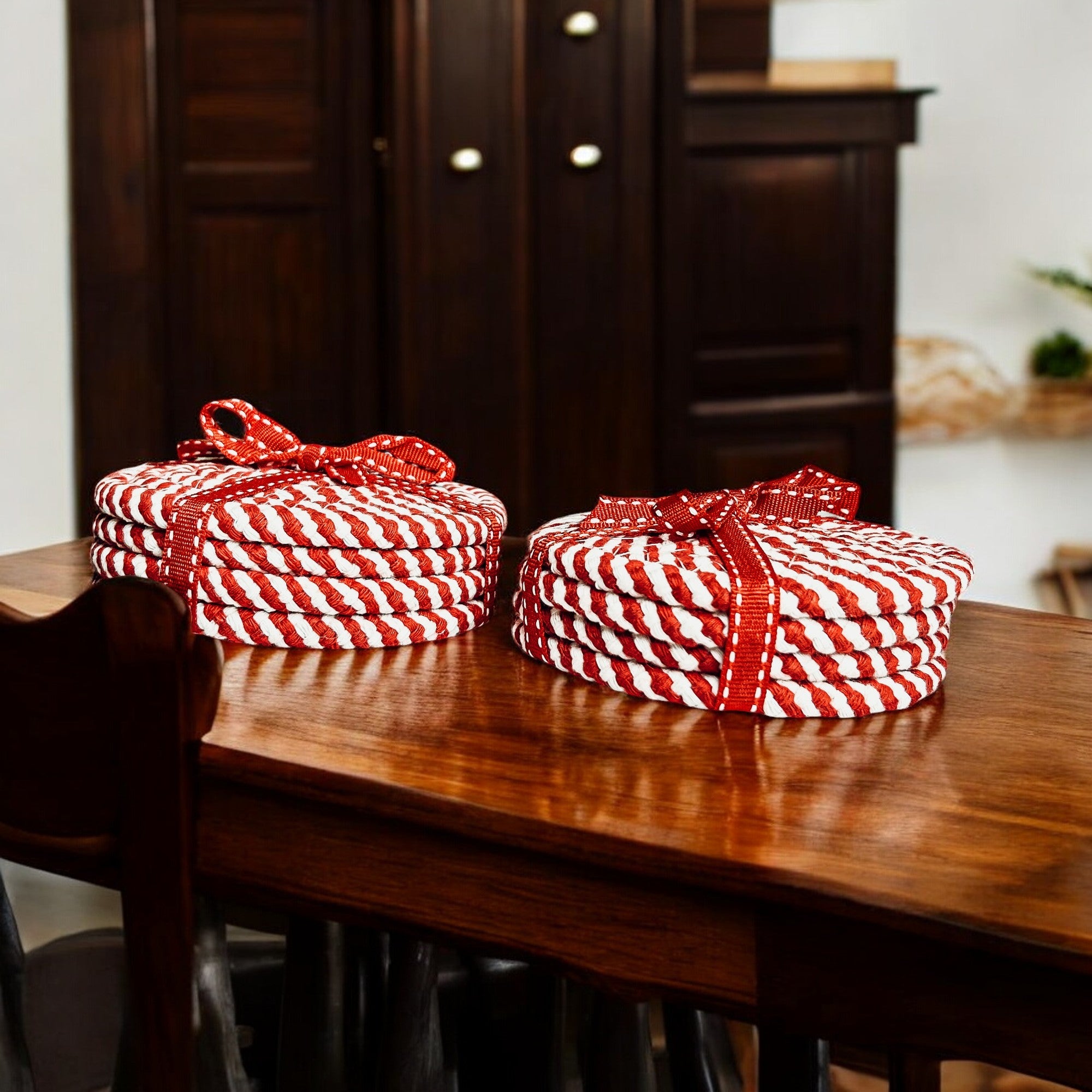 Candy Cane Coaster 4pk