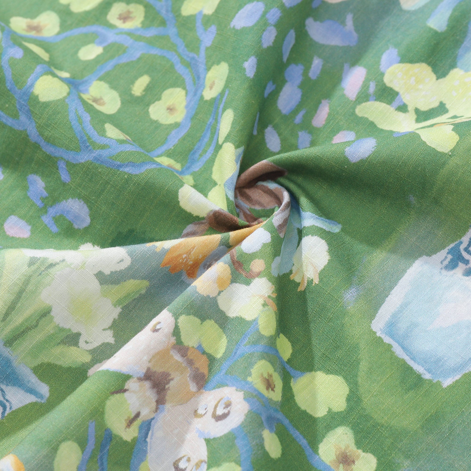 Men's Fantasy Garden Print Short Sleeve Cotton Hawaiian Shirt