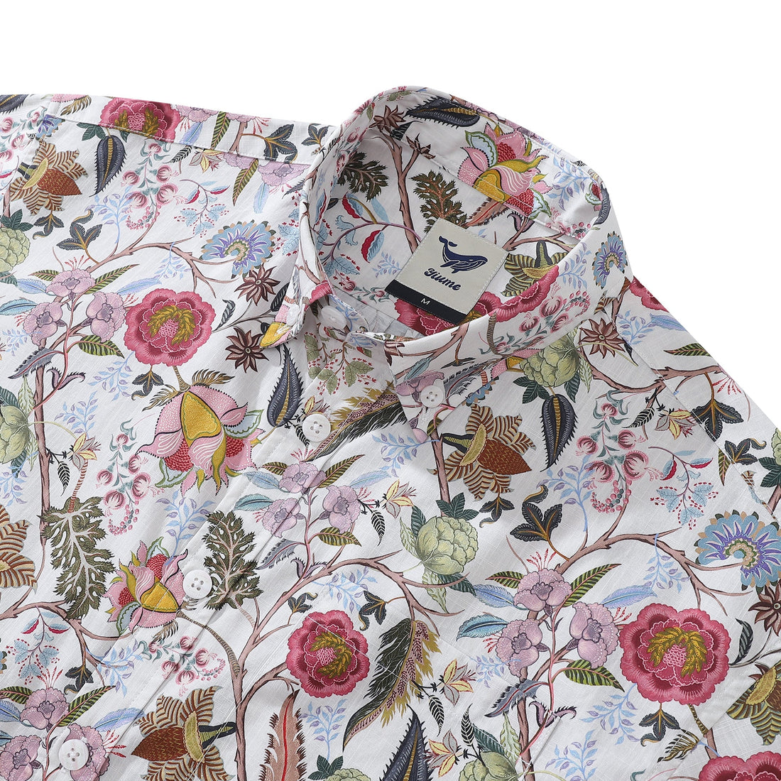 1930s Vintage Inspired Chintz Floral Print Cotton Aloha Shirt