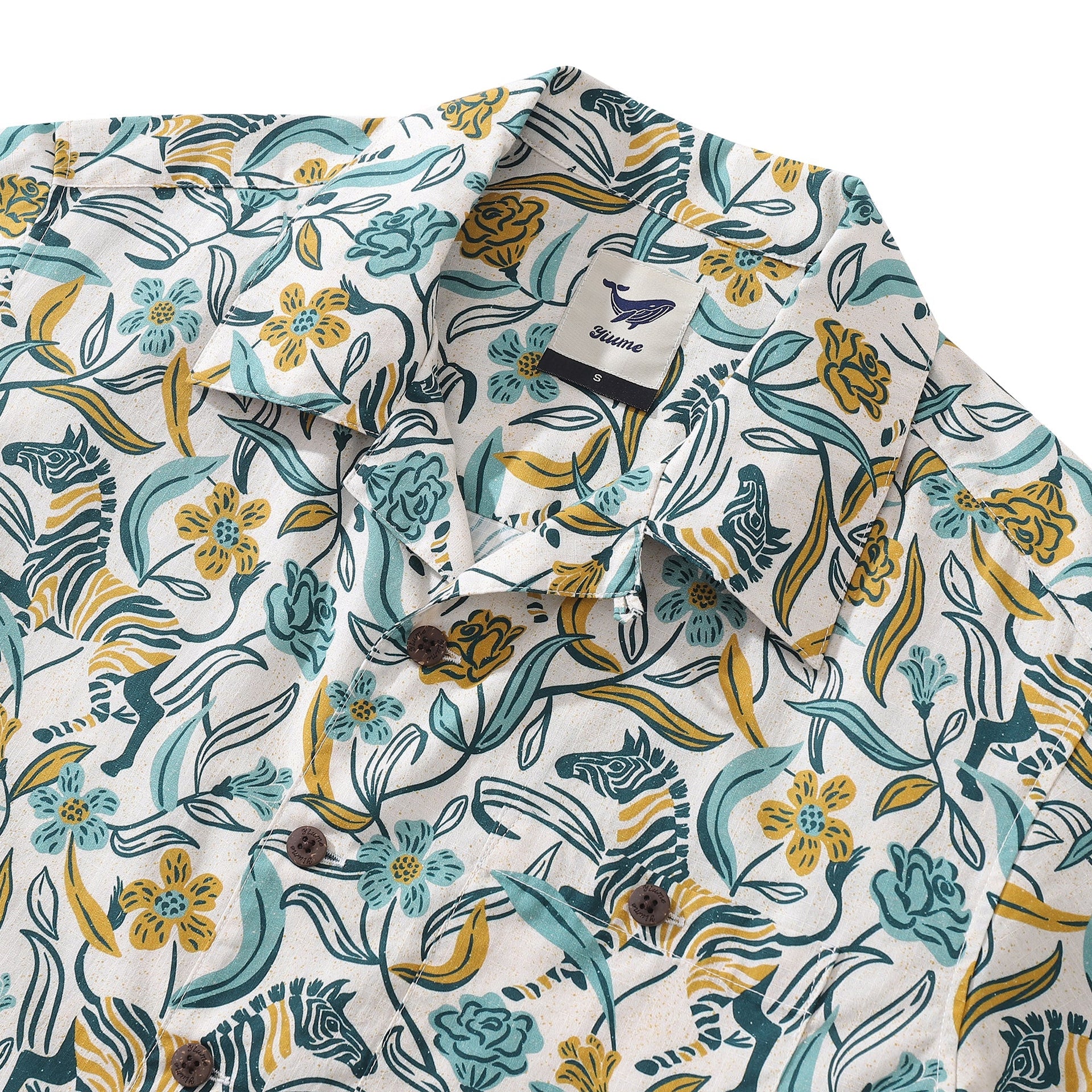 Men's BohoZebra Print Hawaiian Shirt 100% Cotton