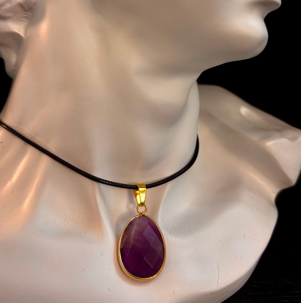 Crystal Drop Necklace – 1 inch Teardrop Pendant (Made in Australia)