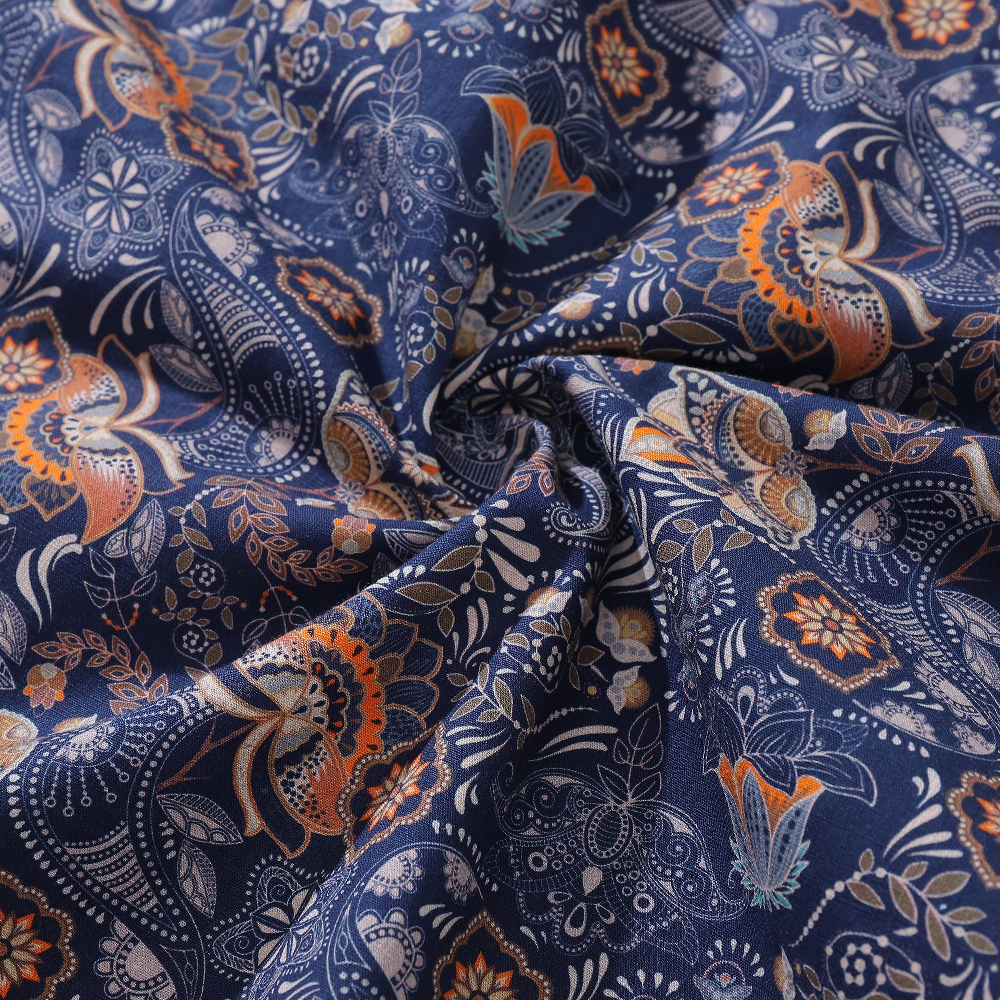 Men's Retro Floral Print Cotton Short Sleeve Hawaiian Shirt