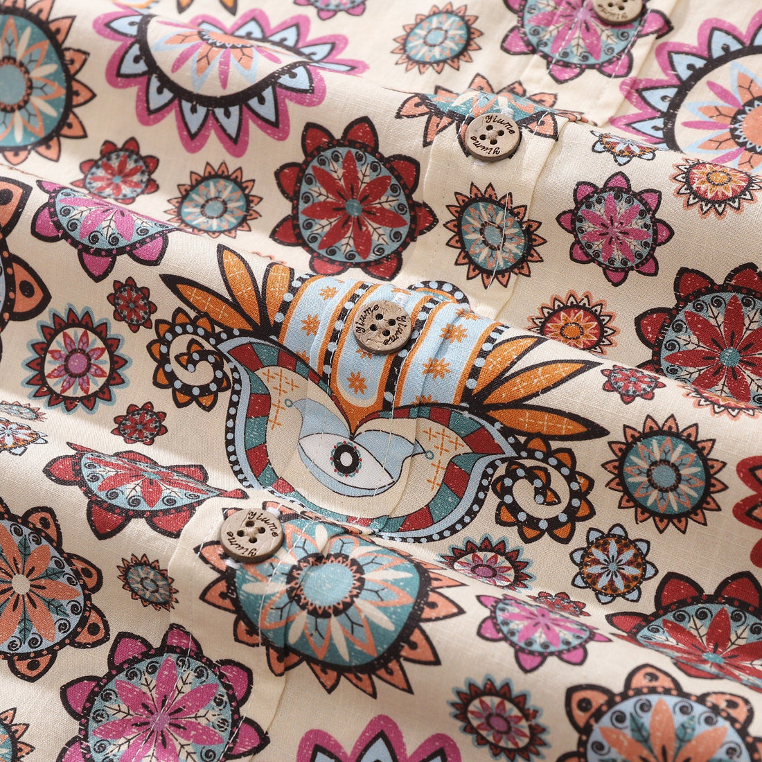 Meditate & Lighten Your Heart Men's Cotton Hawaiian Shirt