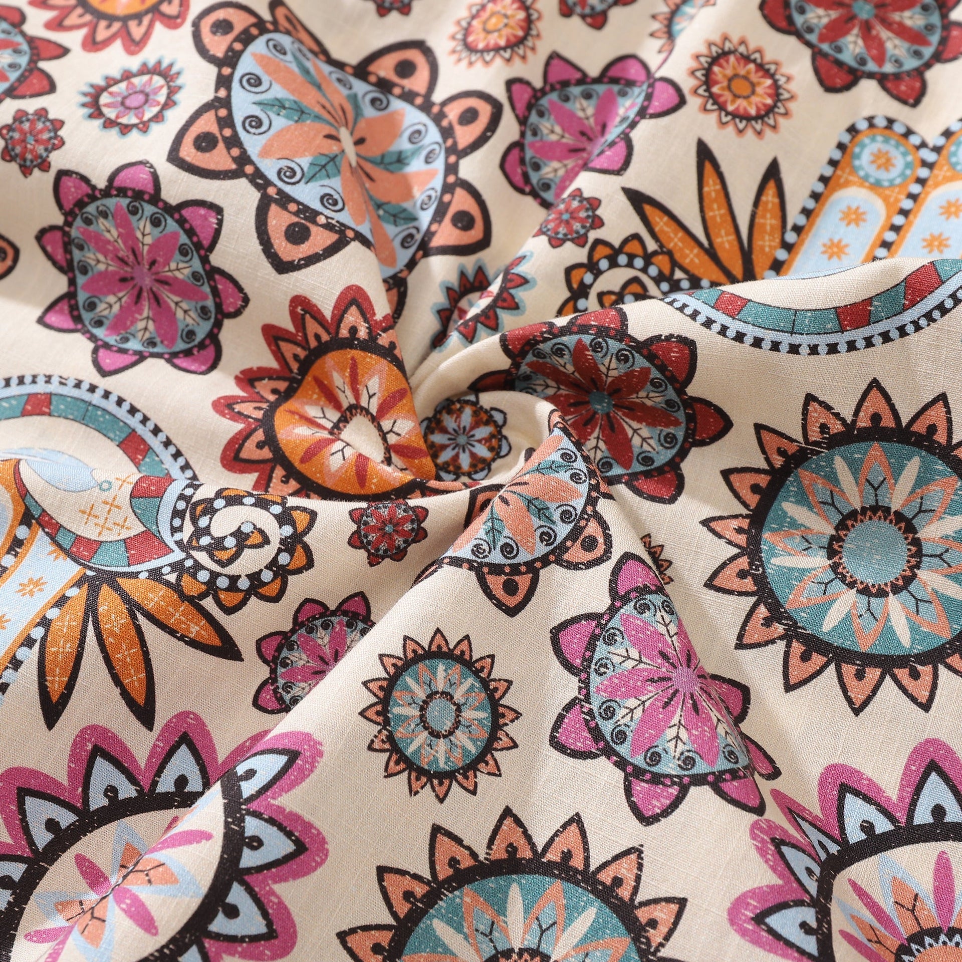 Meditate & Lighten Your Heart Men's Cotton Hawaiian Shirt