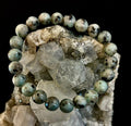 Sesame Kiwi Jasper Bracelet – 8mm Beads, Medium Wrists