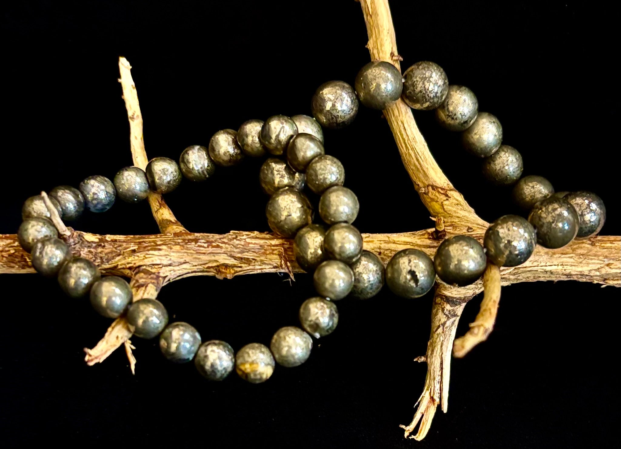 Pyrite Beaded Bracelet - Unlock Abundance & Inner Strength
