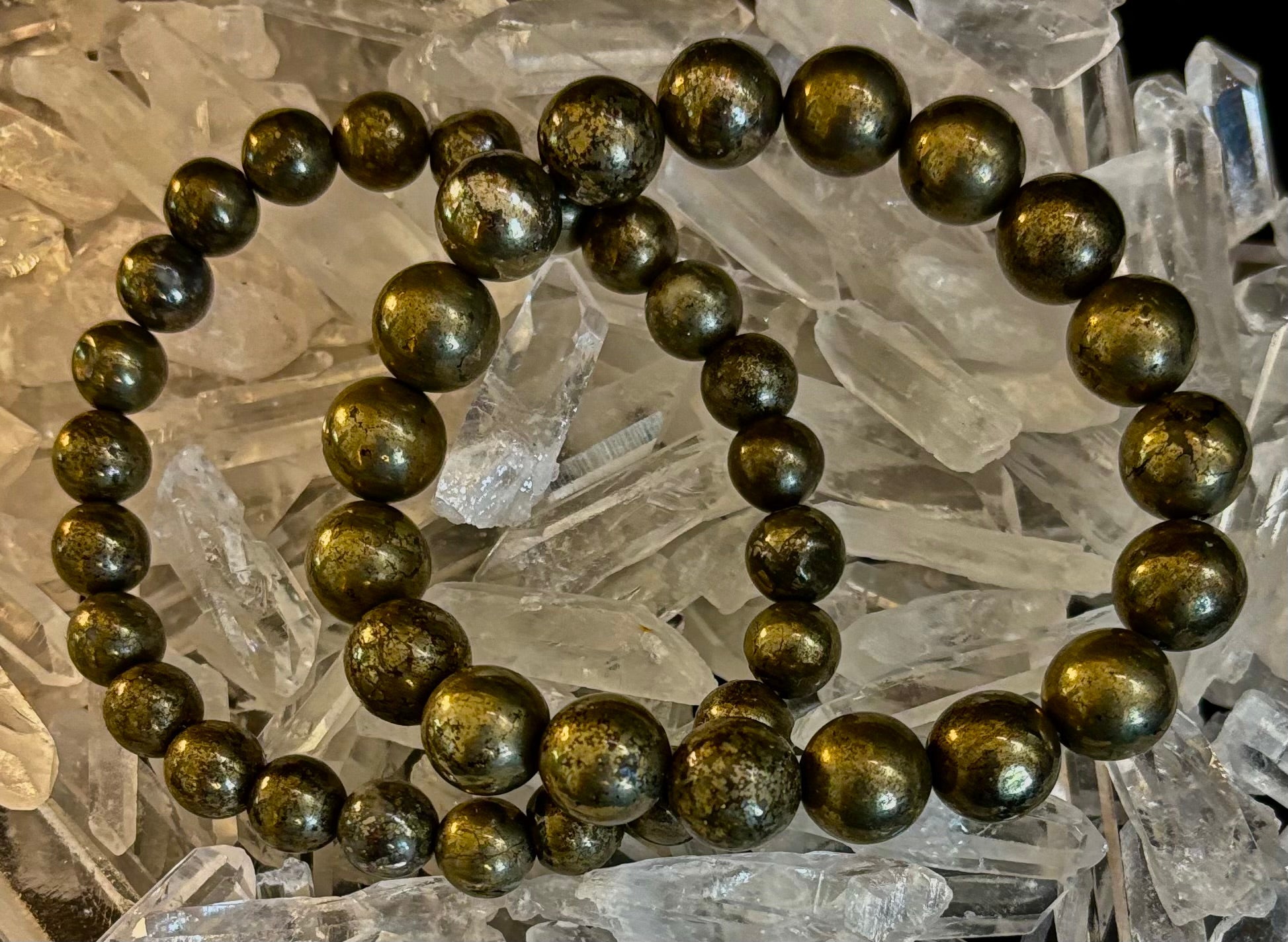Pyrite Beaded Bracelet - Unlock Abundance & Inner Strength